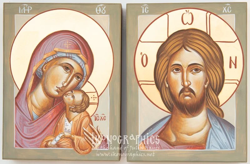 Christ and Theotokos Set 15x20cm 2020