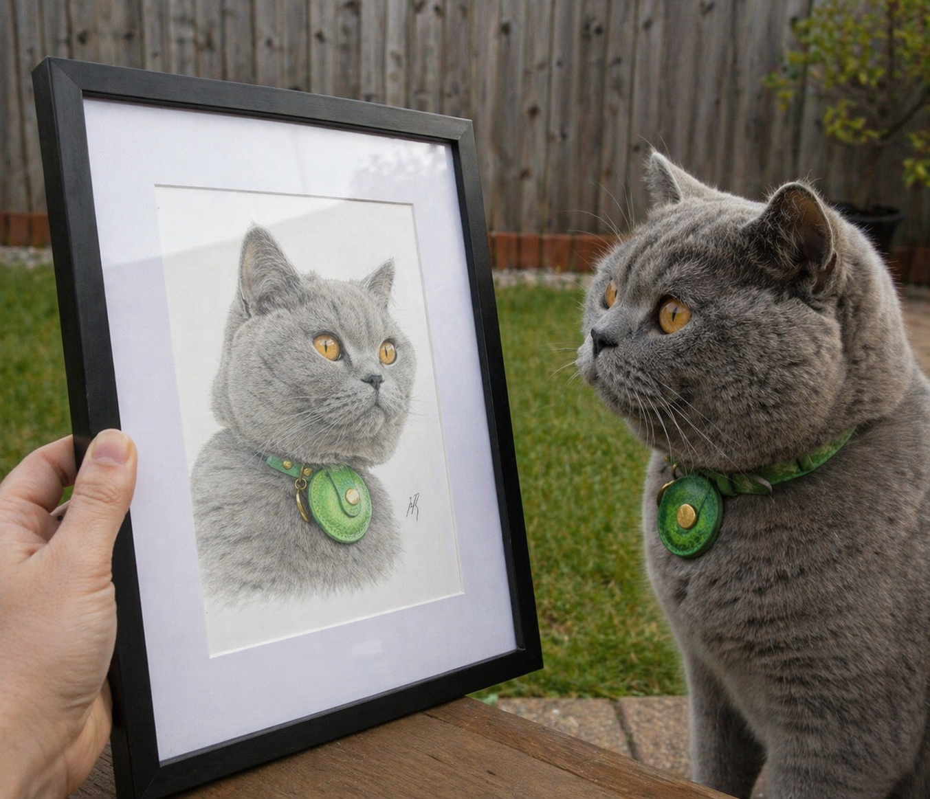 Cat with Pet Portrit