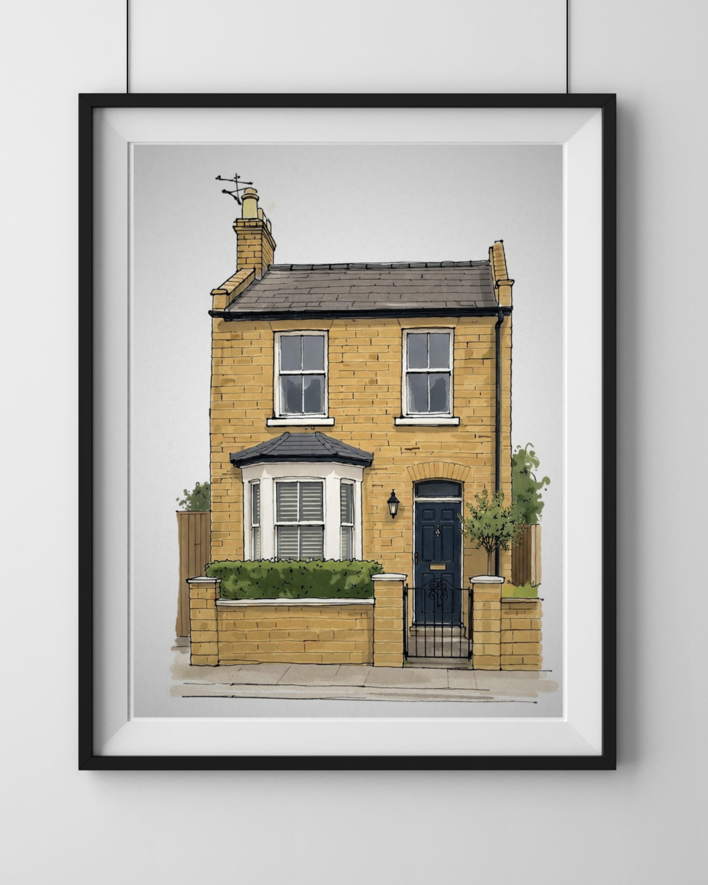 Hand Drawn House Portrait UK