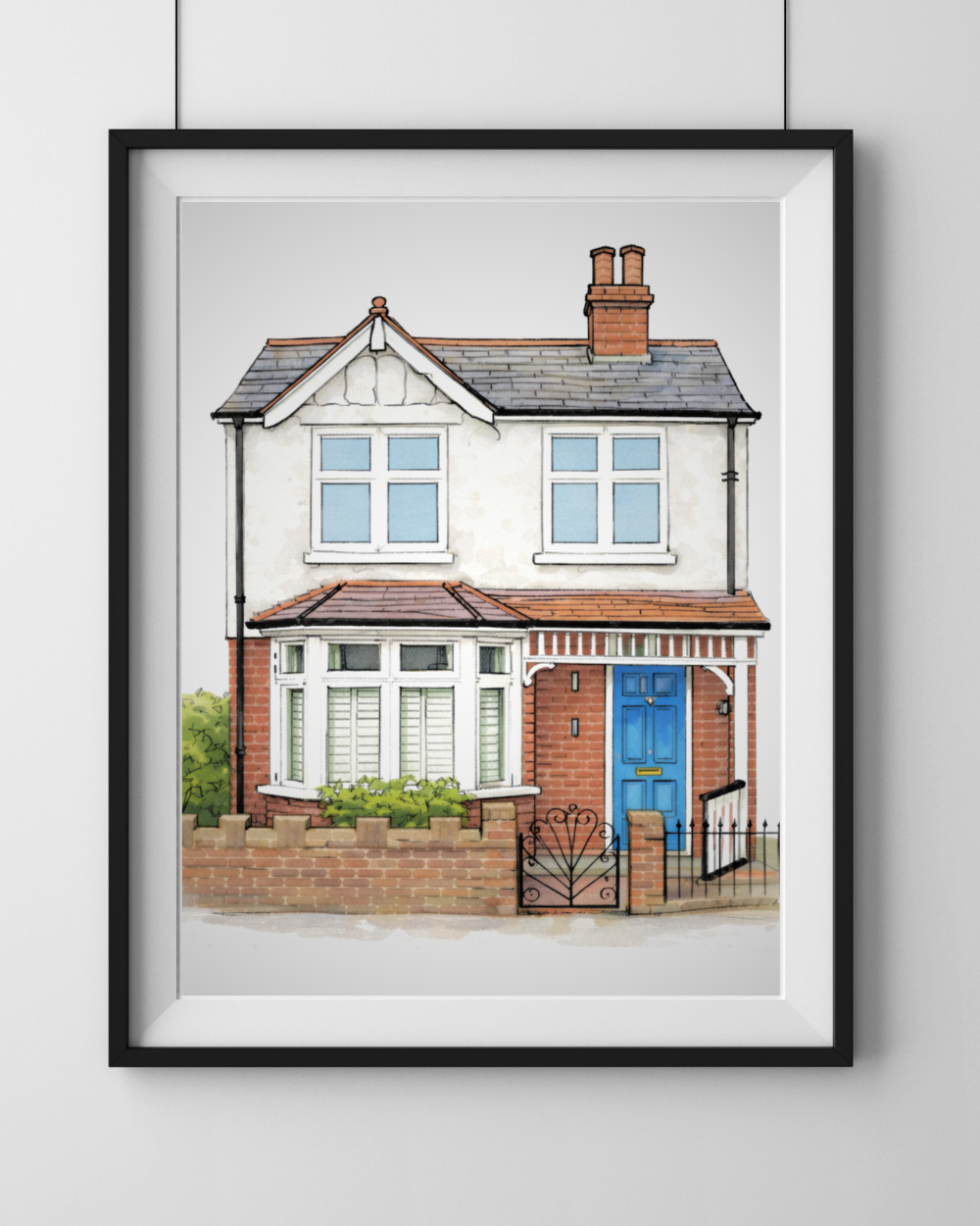 Hand Drawn House Portrait UK