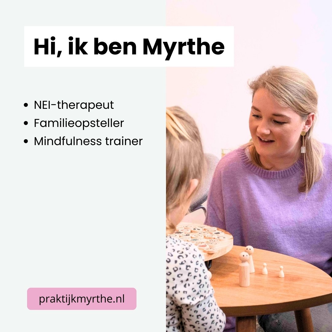 Hi! Als je nieuw bent op mijn pagina: ik ben Myrthe. 

Als NEI-therapeut en familieopsteller begeleid ik dagelijks kinderen en volwassenen bij het opsporen en behandelen van de oorsprong van fysieke, emotionele en mentale klachten. 

Om heel eerlijk 