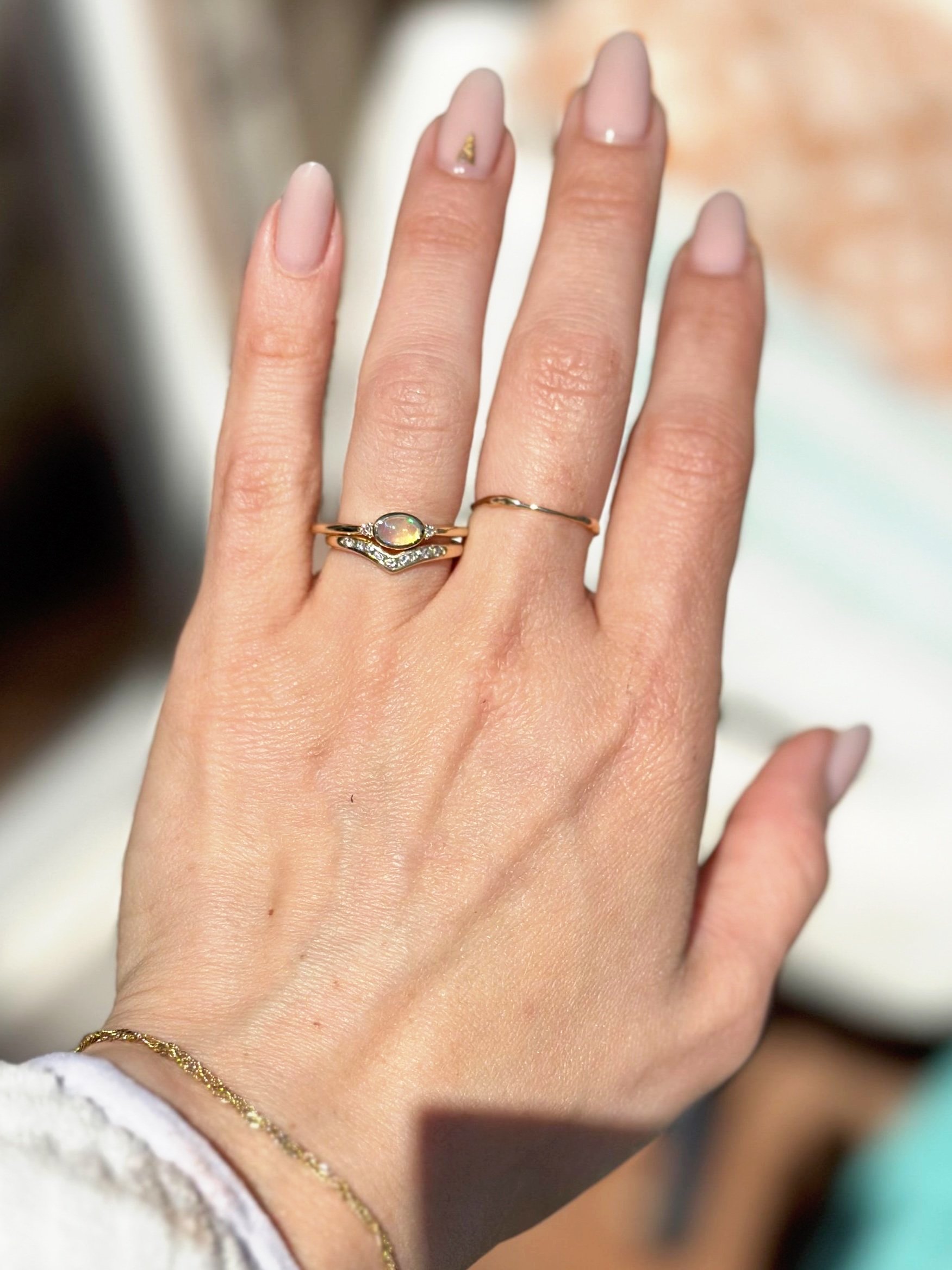 Opal Diamond Fine Jewelry Ring 