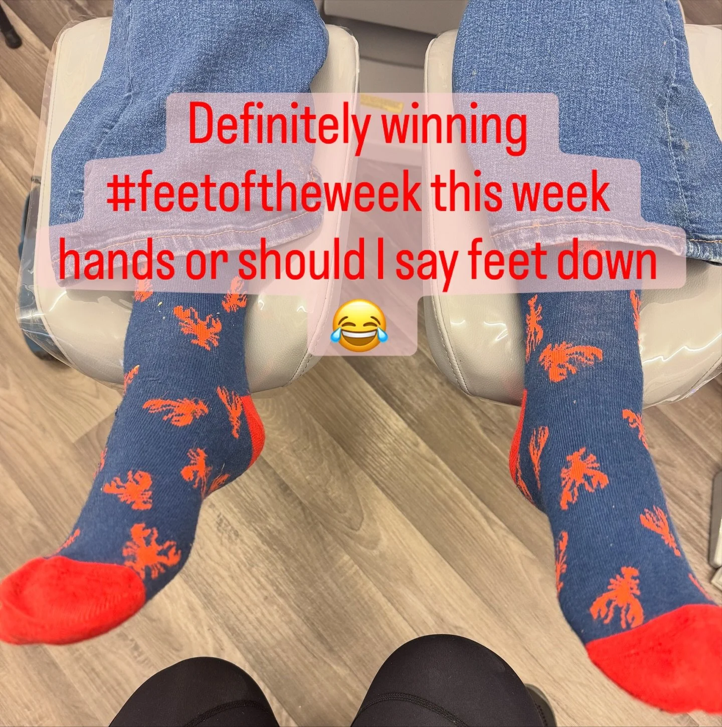 🦞 Feet of the Week 🦞

A fabulous pair of bamboo socks with lobster print made an appearance in clinic today &mdash; and we couldn&rsquo;t not give them a moment!

Bamboo socks aren&rsquo;t just eye-catching &mdash; they&rsquo;re soft, breathable an
