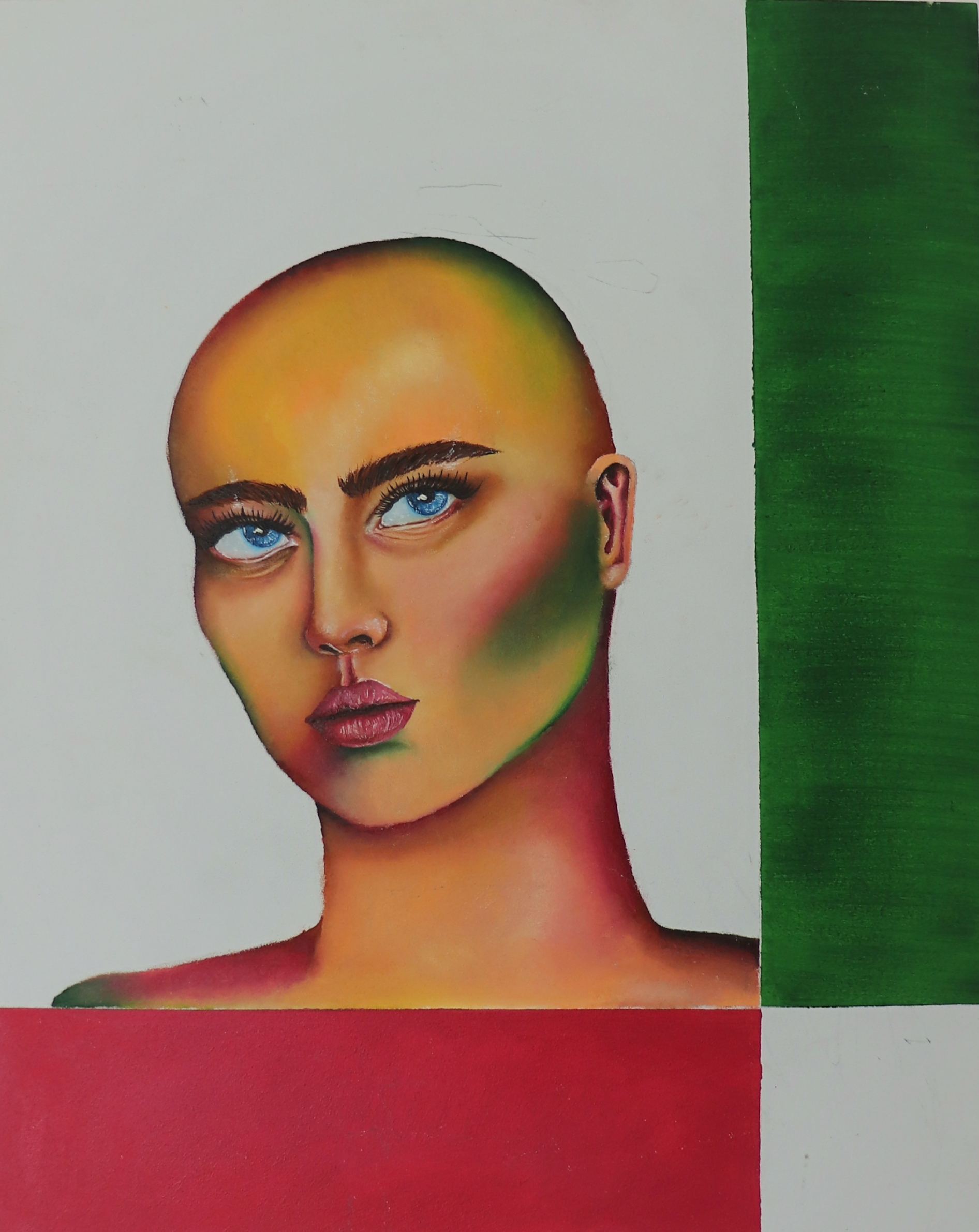 Oil on a textured board