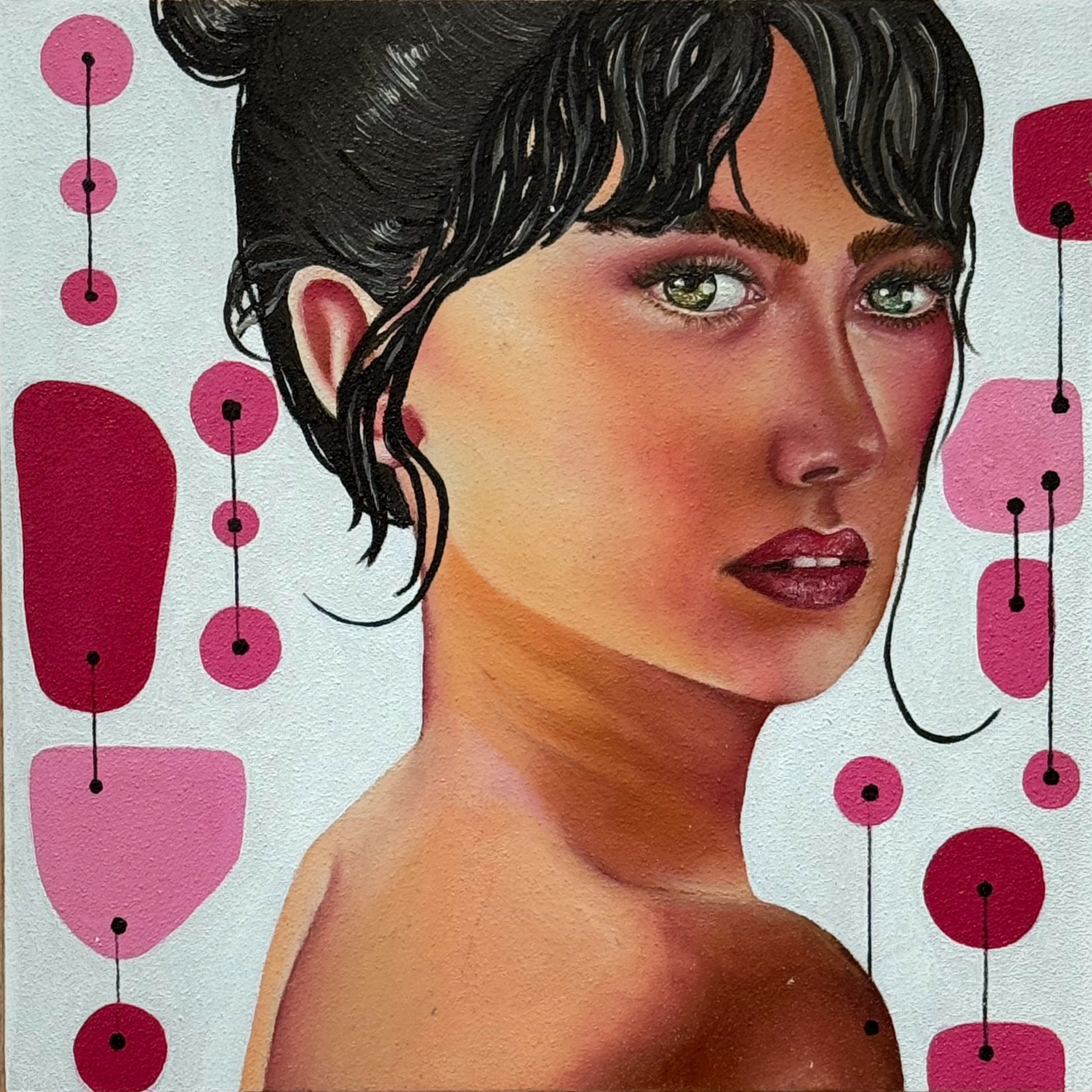 Oil on a textured board 