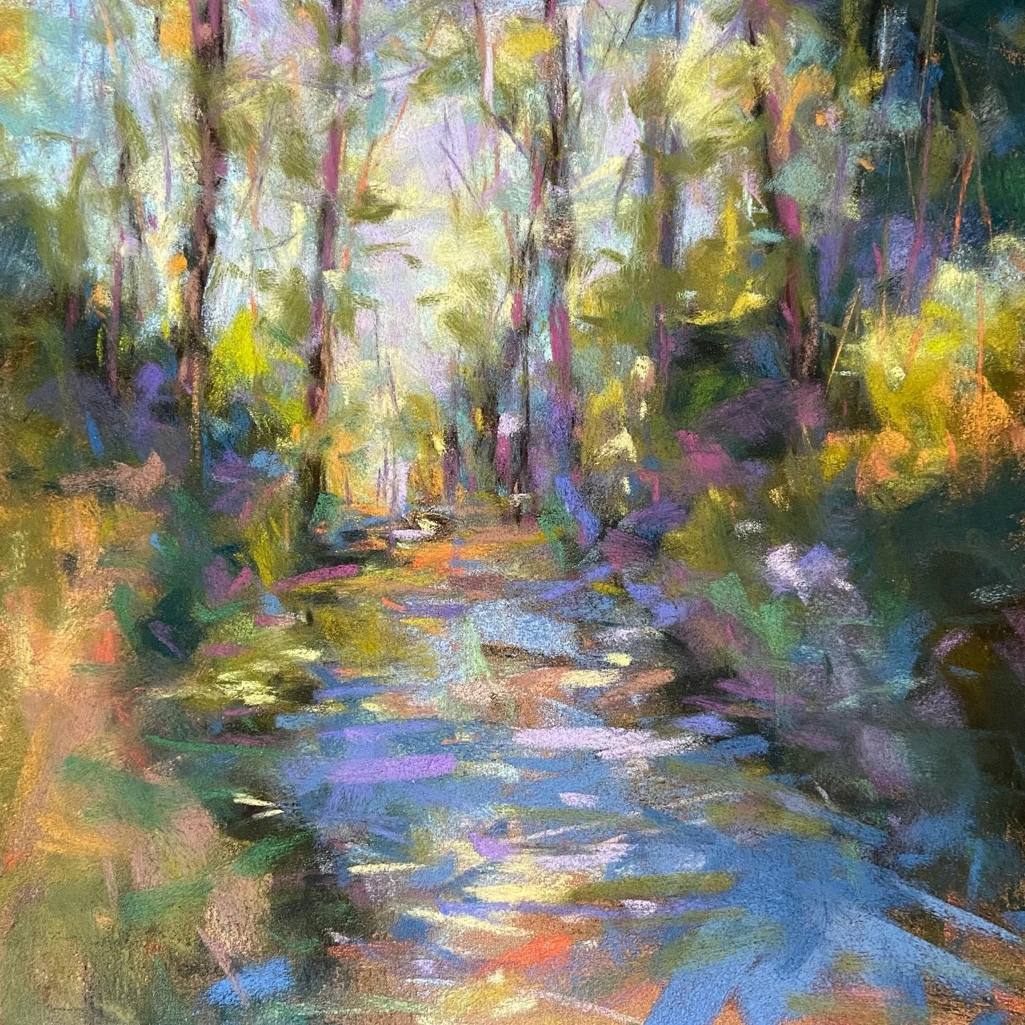 Pastel on PastelMat. I love this paper. Keeps me from over-diddling! (Kinda) I need all the help I can get in that department. Uggh! The never-ending problem &hellip;knowing when to stop. Walking away- fresh look later. Probably not done diddling!! #