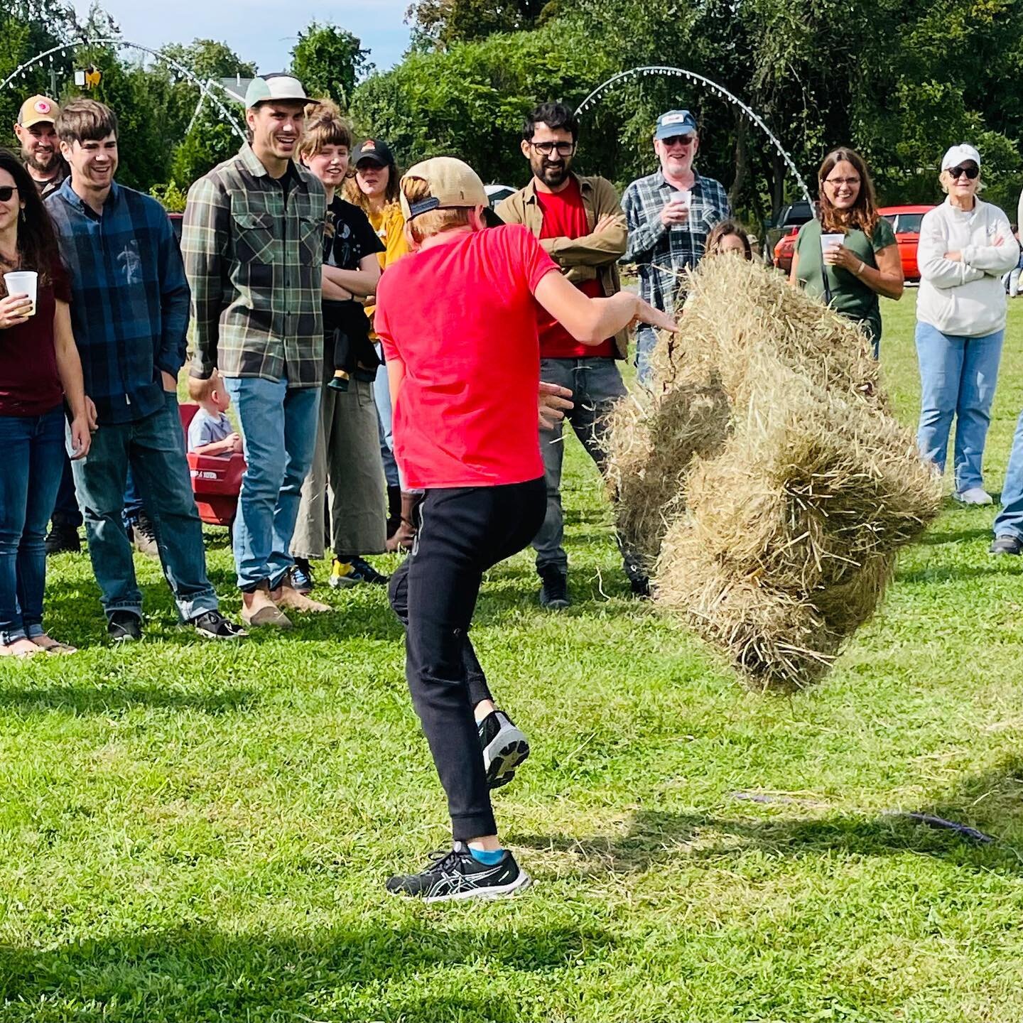 Hay bale throwing contest, chicks, pony rides among all the action at @mapleviewhorsefarm this Granby Open Farm Day! Granbyag.org
