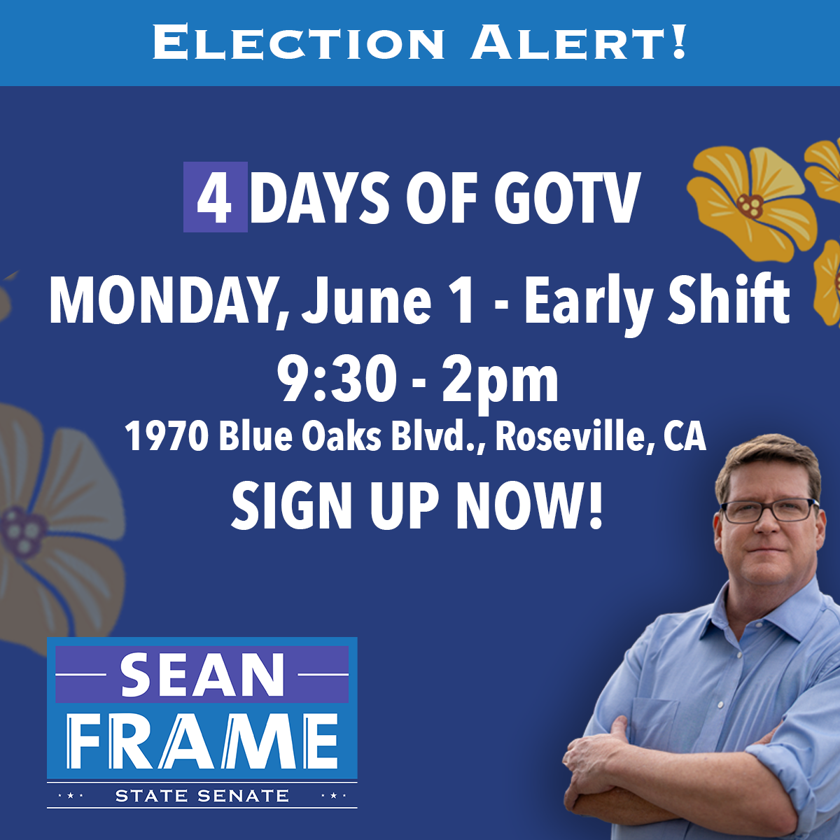 Election Days - GOTV Day 3 EARLY SHIFT - LOCATION TBA - SIGN UP NOW!