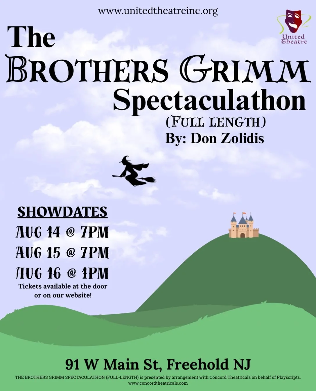 ✨ Come see this amazingly fanciful show: THE BROTHERS GRIMM SPECTACULATHON! Tickets available at the door or on our website! ✨

Directed by Isabelle DeLeon
Assistant Directed by Leah Zuckerman-Curran
Stage Managed by Jenna Elsamman

#theatre #njtheat