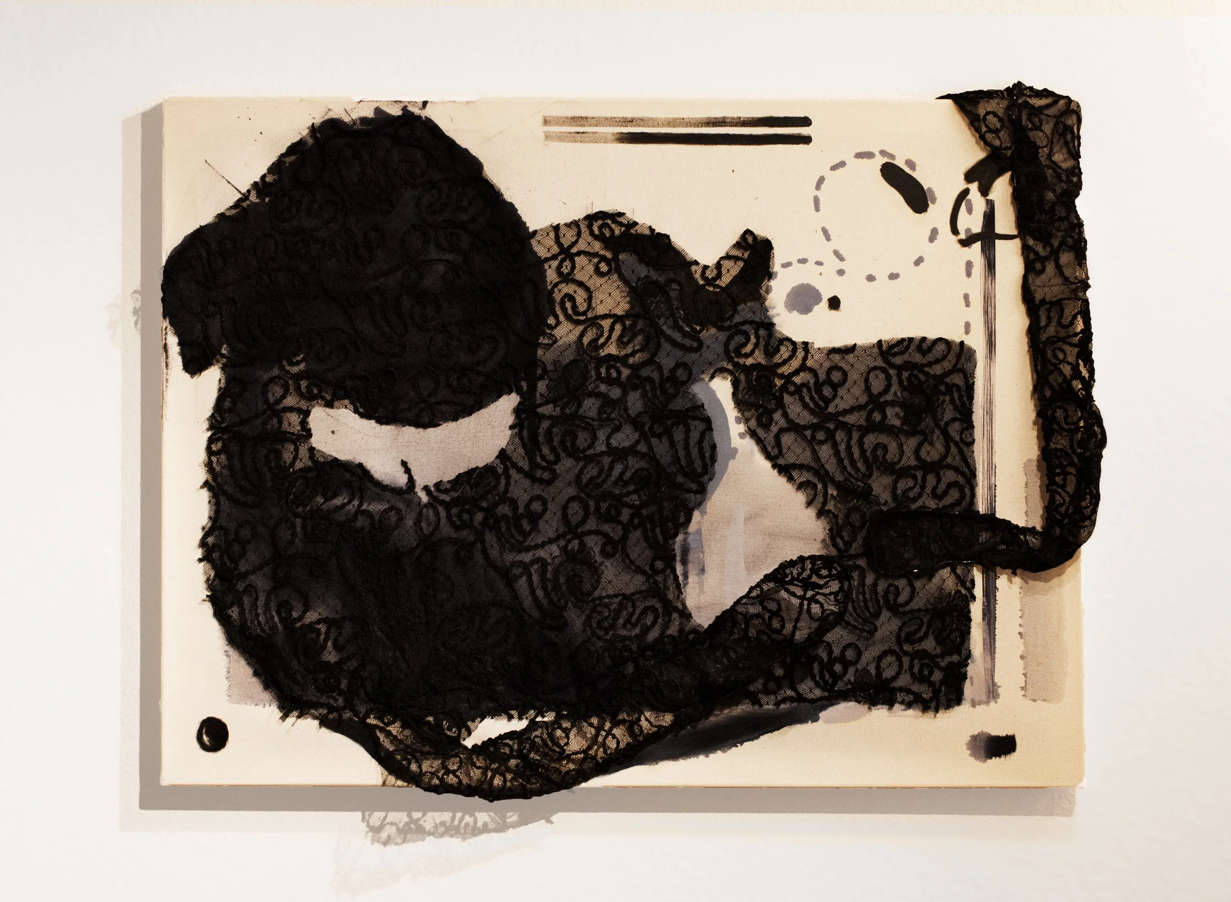 "Should We Keep In Touch?"
Oil and lace on linen.
30" in. x 40" in.
2025