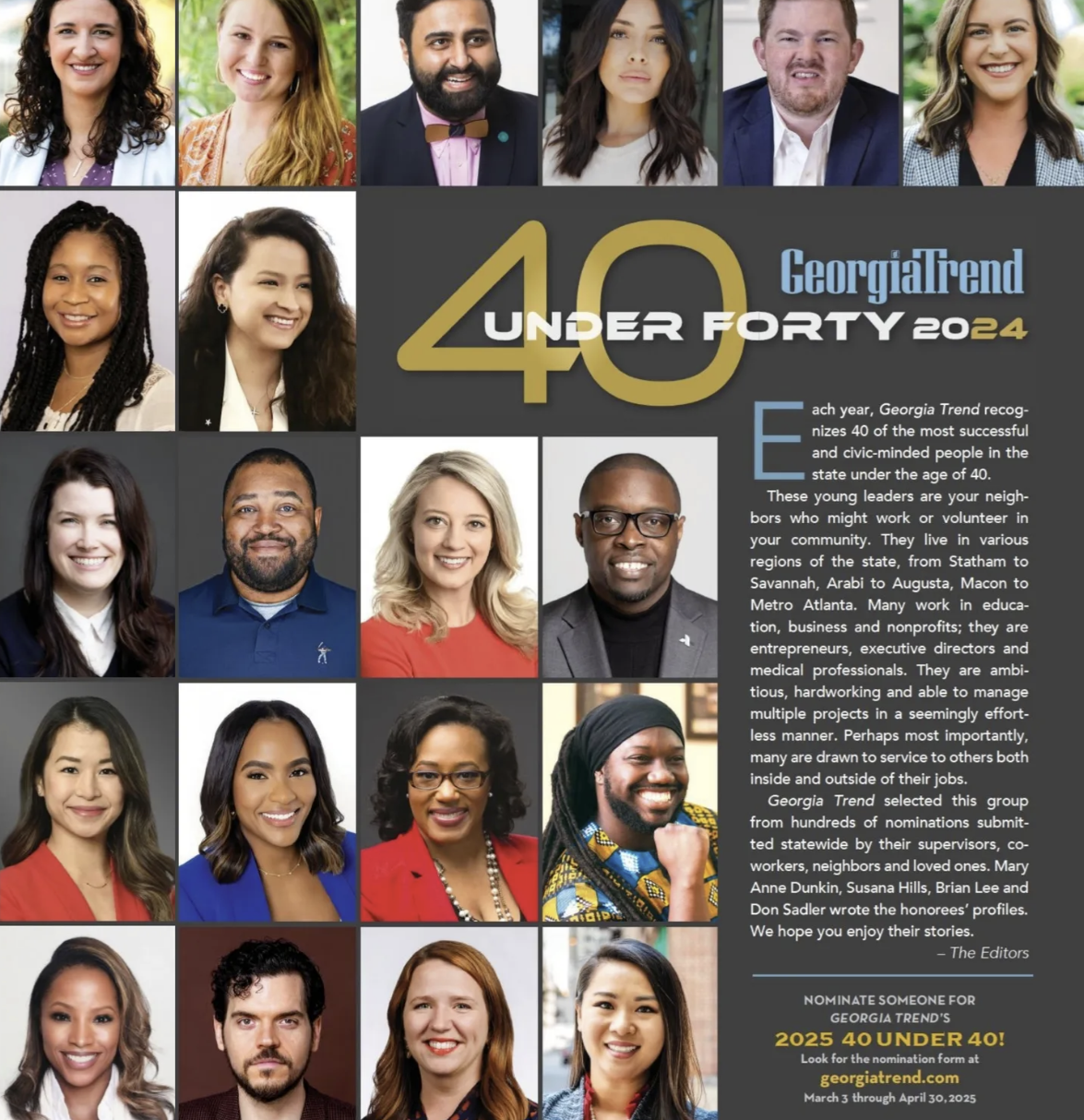 Georgia Trend's 40 Under 40 2024