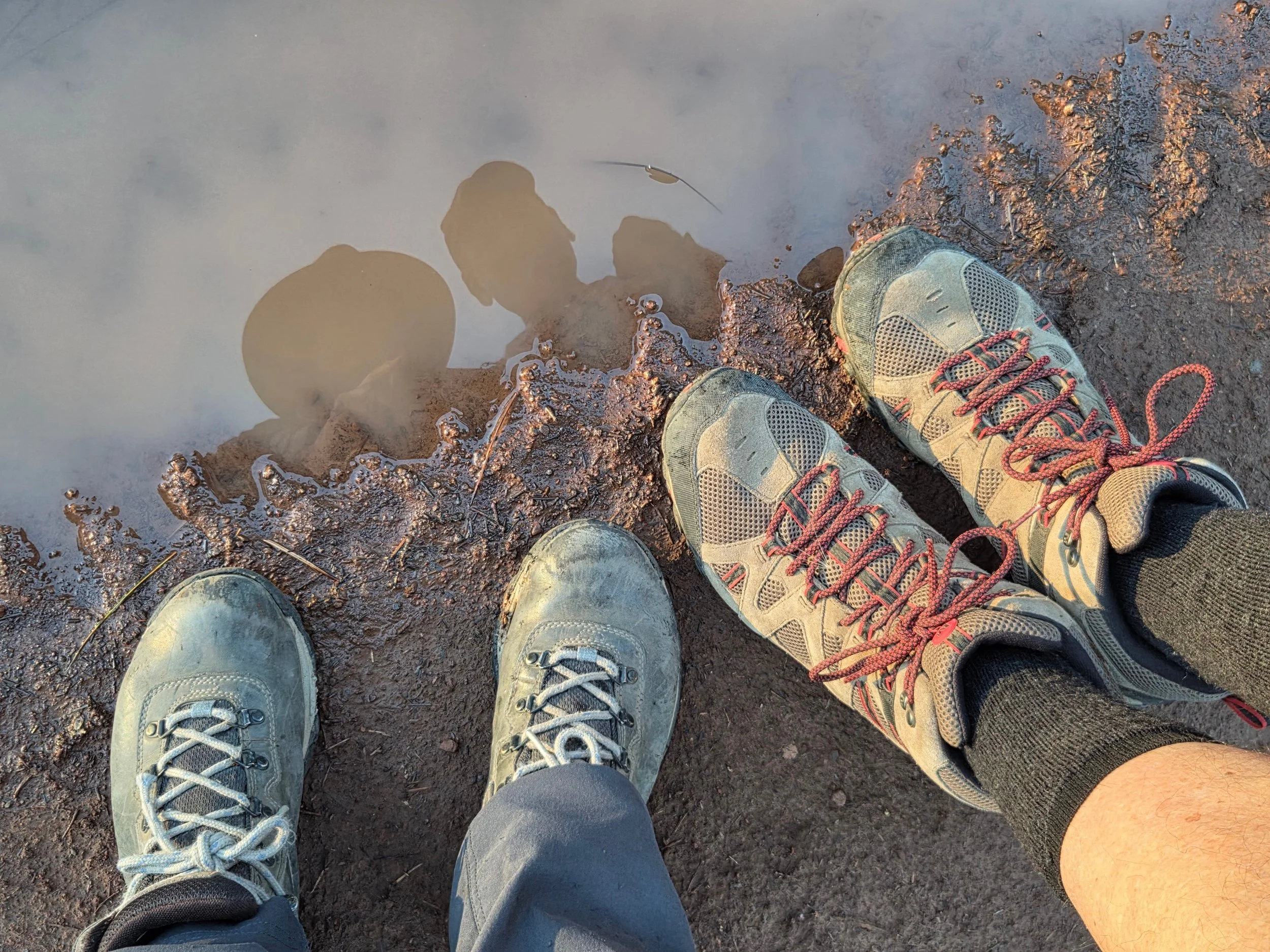pair of hiking boots in Arizona