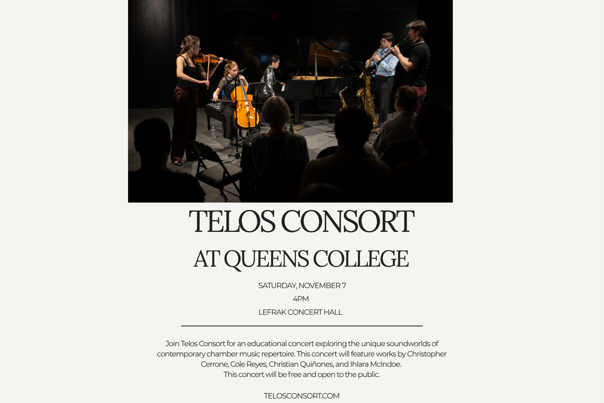 Telos Educational Concert at Queens College
