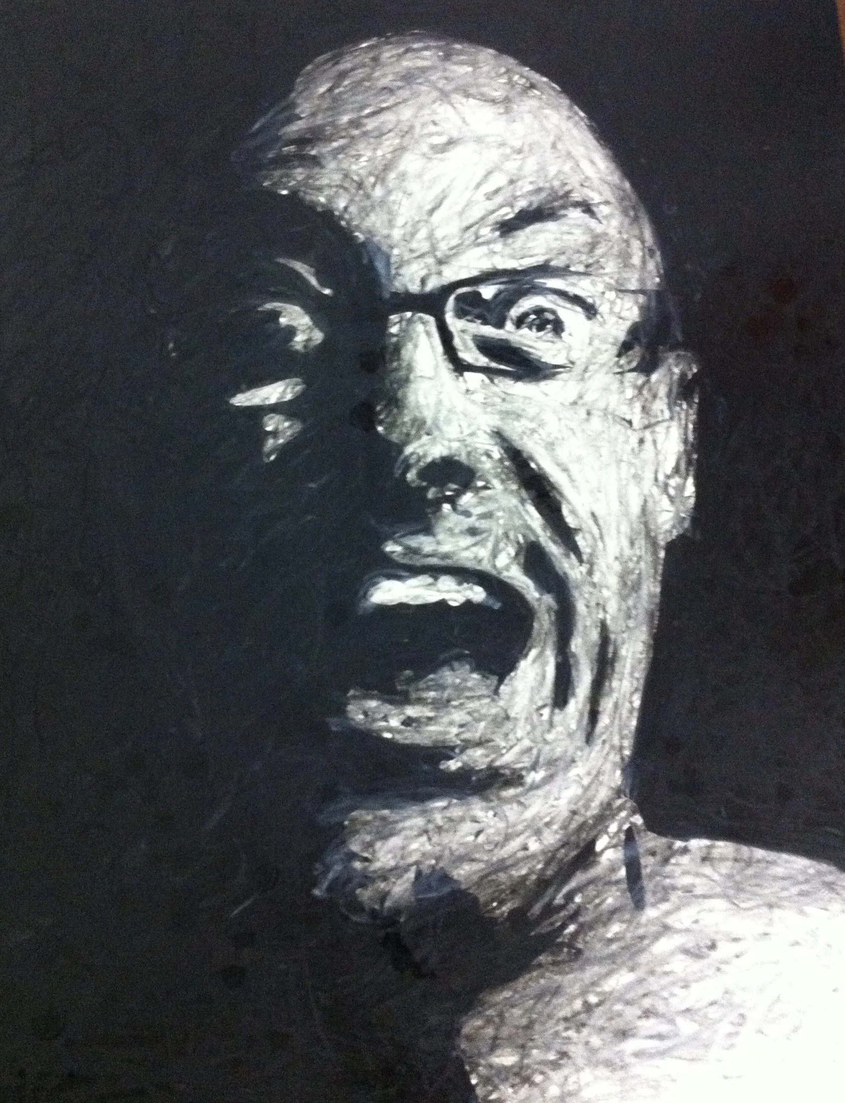 Self-Portrait
2016
19" x 25"
Charcoal, ink on paper