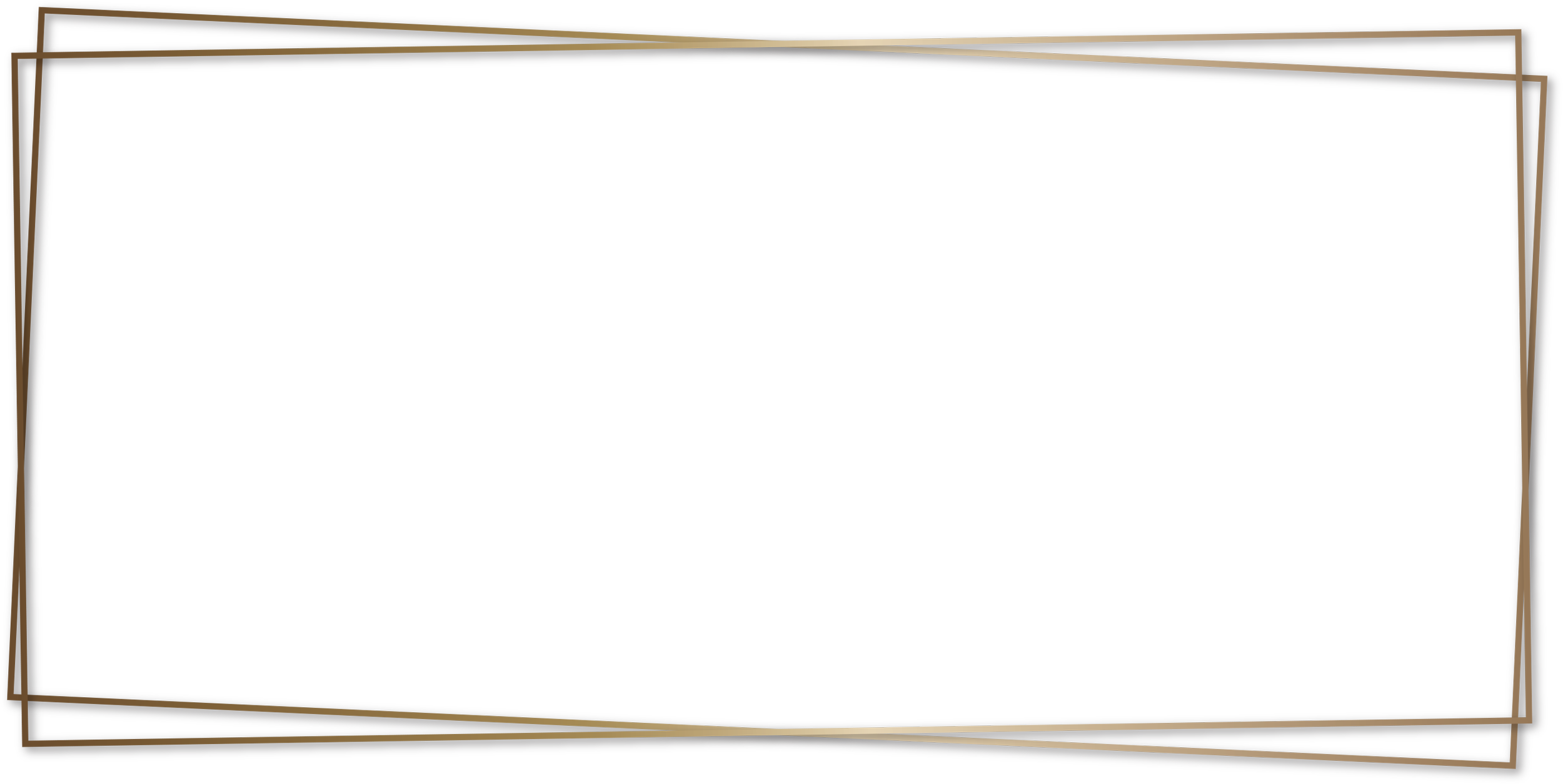 Empty blackboard with a decorative gold and black frame.