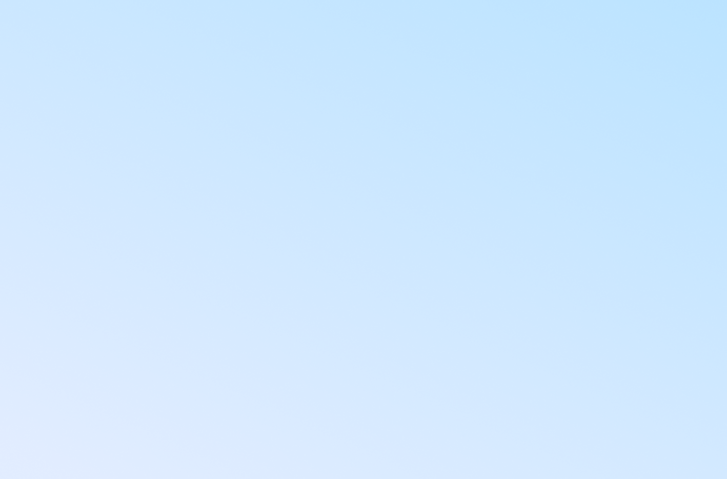 Der Himmel ist klar und blau, ohne Wolken.