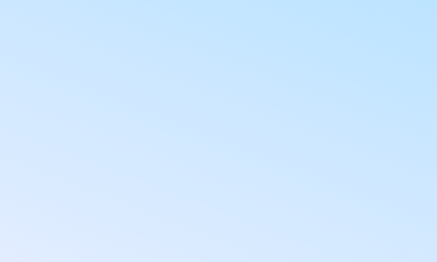 Ein hellblauer Himmel.