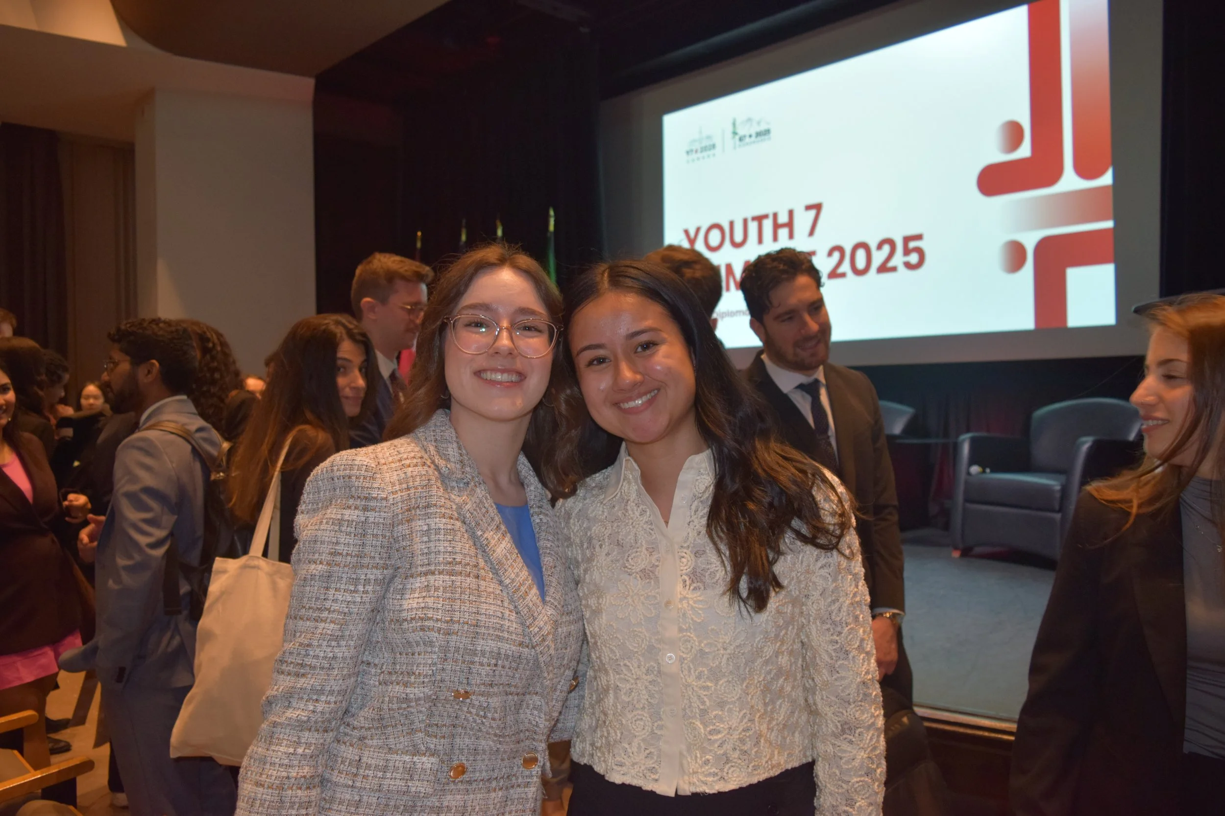 Katharina Llorens and Daniela Valenzuela Neto, YDC Executive Members