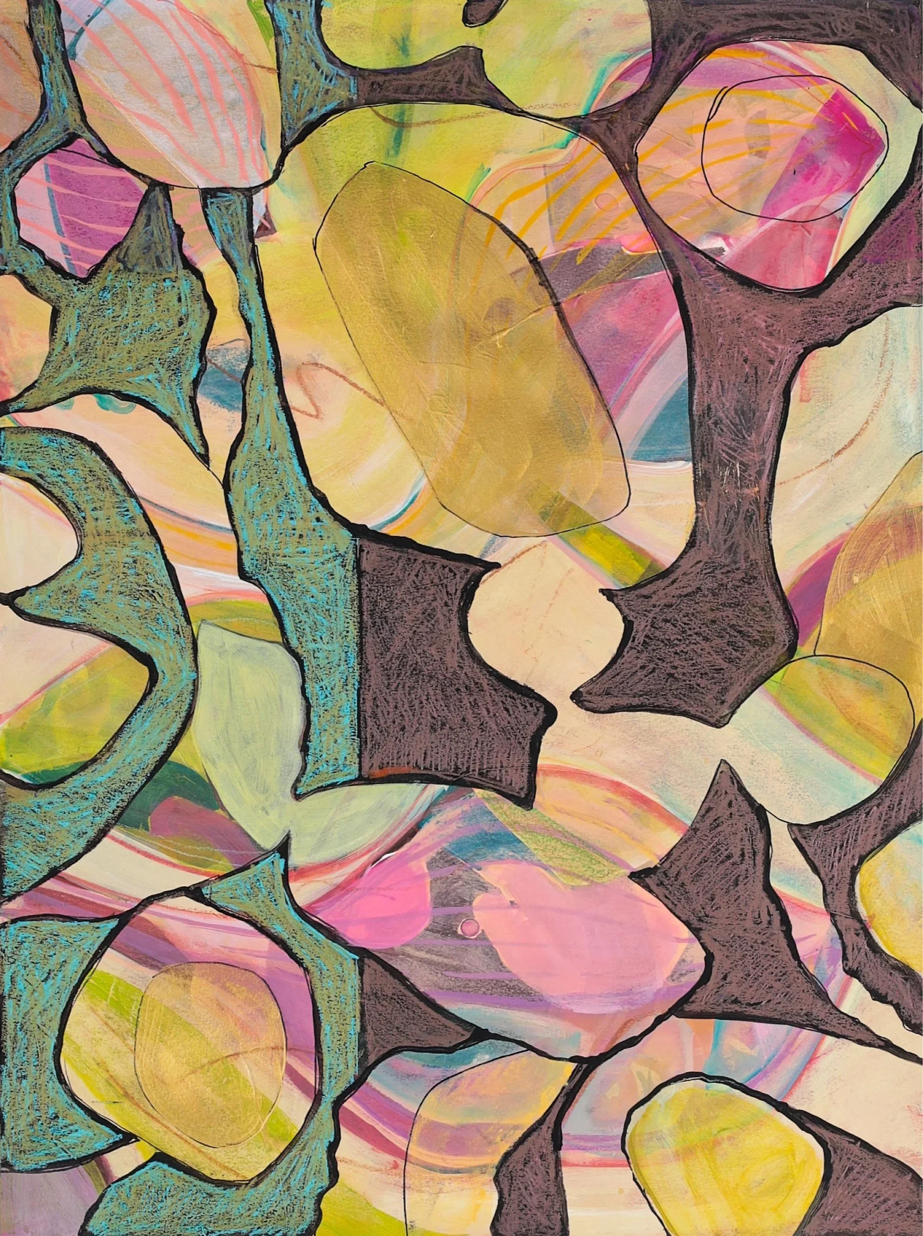 Lulu 31.5 x 25 Gouache and watercolor crayon