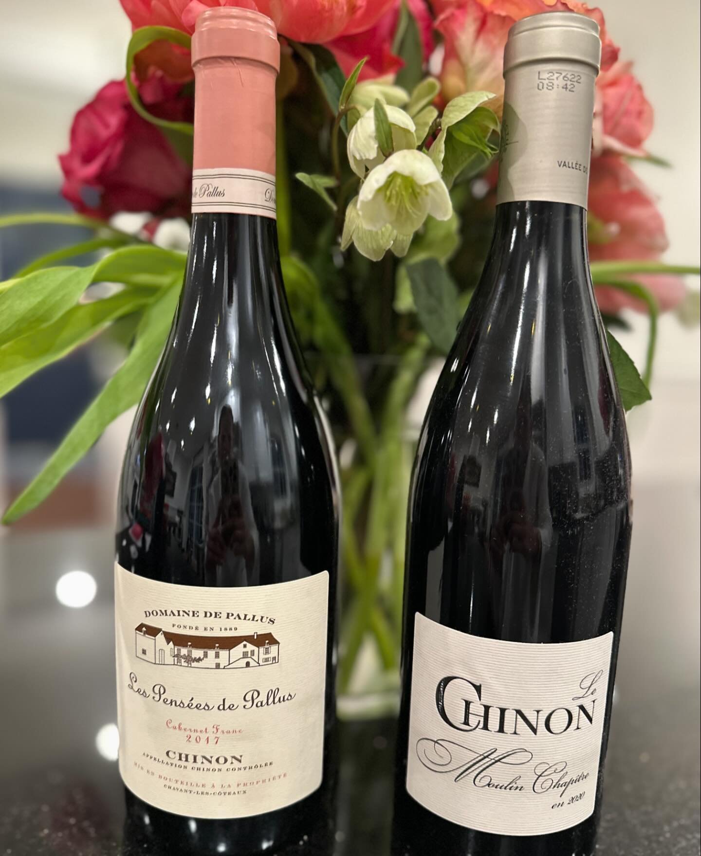Say Oui! To Chi(non)!🍷🍷

These two Chinons are absolutely terrific and are both under $30. One of them is under $20 (see below). These are perfect red wines for spring and pair beautifully with meats when a Cabernet Sauvignon, Merlot, or Syrah feel