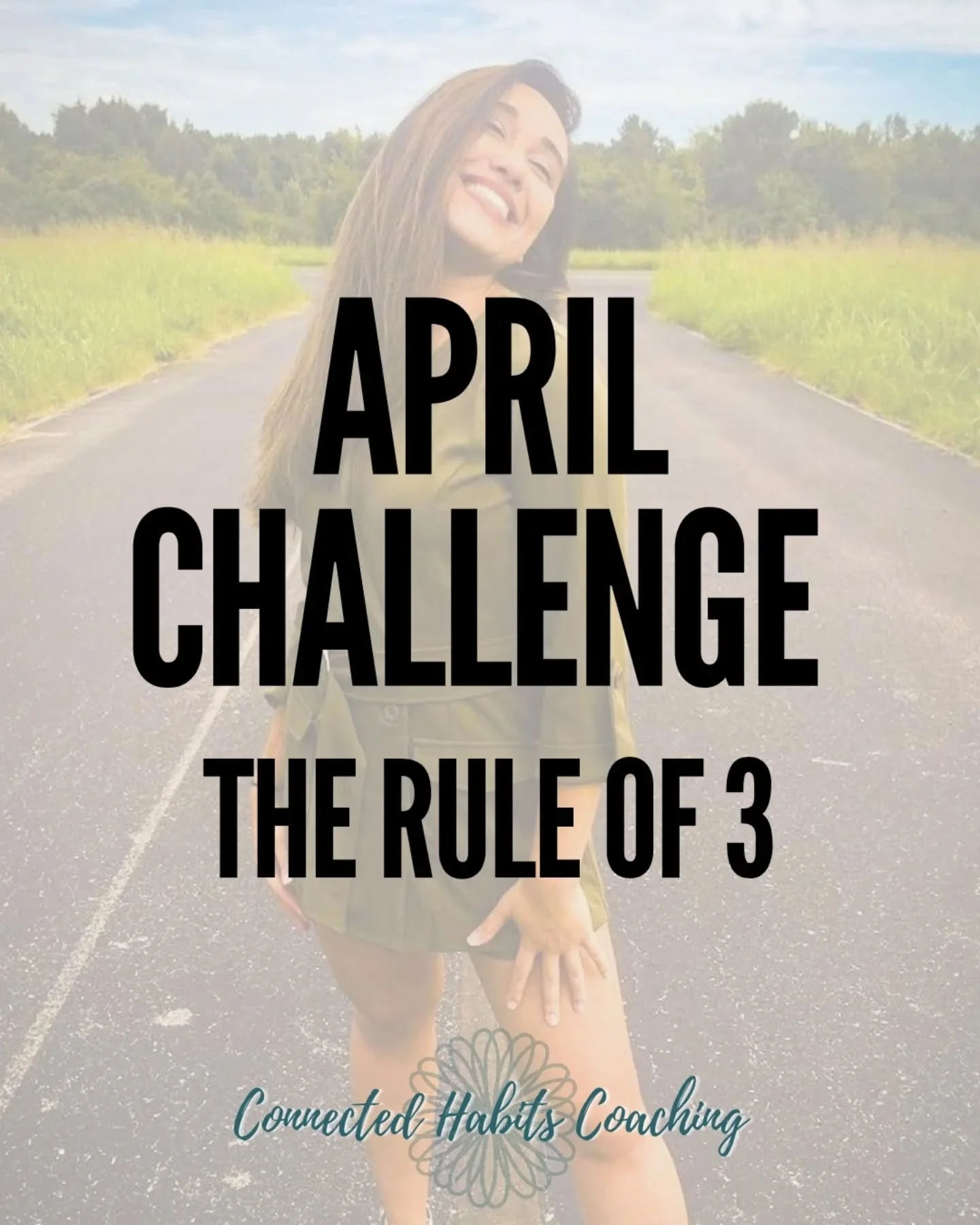 This April, I&rsquo;m challenging you with the Rule of Three! 
Pick 3 things to add for your health, and 3 to let go of. 

Examples of things to add: ➕
Drink an extra glass of water each day 
Get outside for 10 minutes of sunshine 
Had one more servi