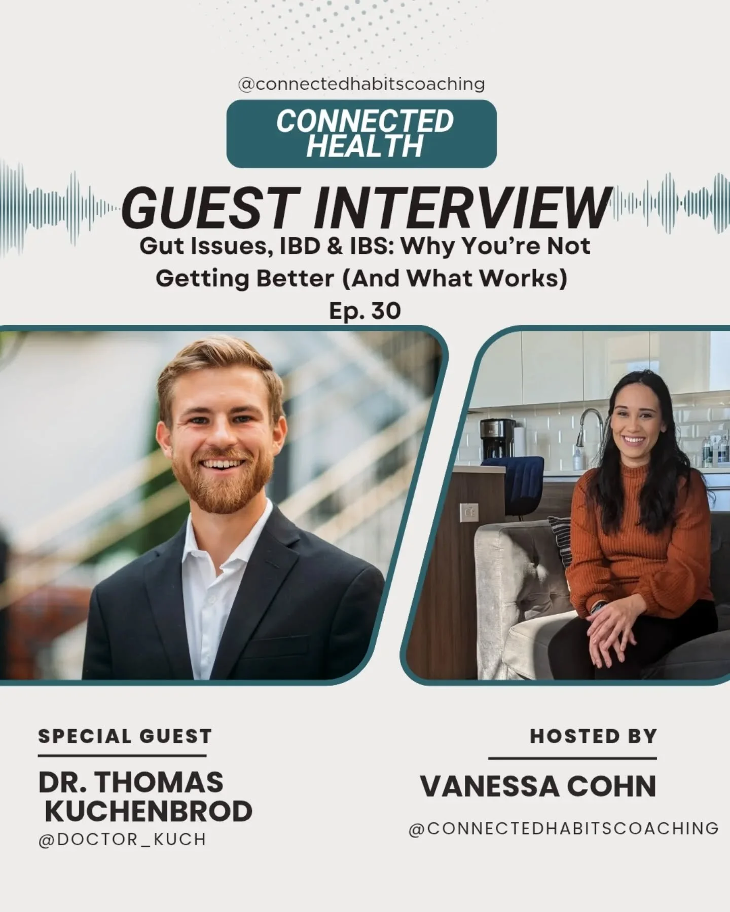 @doctor_kuch and I had an amazing conversation about gut health concerns like Crohn's disease, IBS, IBD and more. 

This conversation was one of my favorites, as we talk about many things about the journey with chronic gut health issues, including th