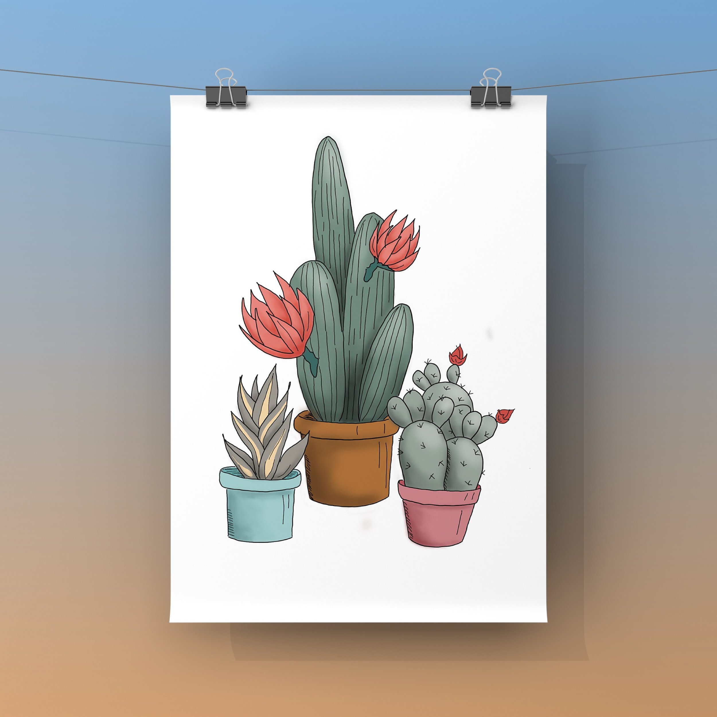 8 x 10 Succulent Print