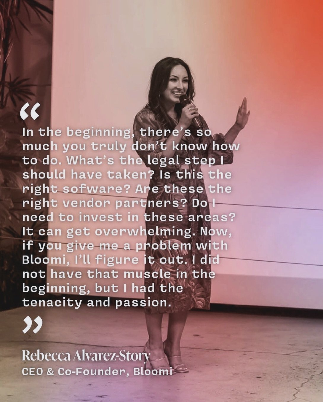 Embrace the journey: @rebeccaalvarezstory shares the highs and lows of entrepreneurship, reminding us that passion fuels every step forward. Shout out to @weallgrowlatina for covering Rebecca&rsquo;s story. #BloomiFounder #EntrepreneurialJourney 🌱✨
