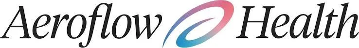 Logo for AeroFlow Health with stylized swoosh design in blue, pink, and purple.