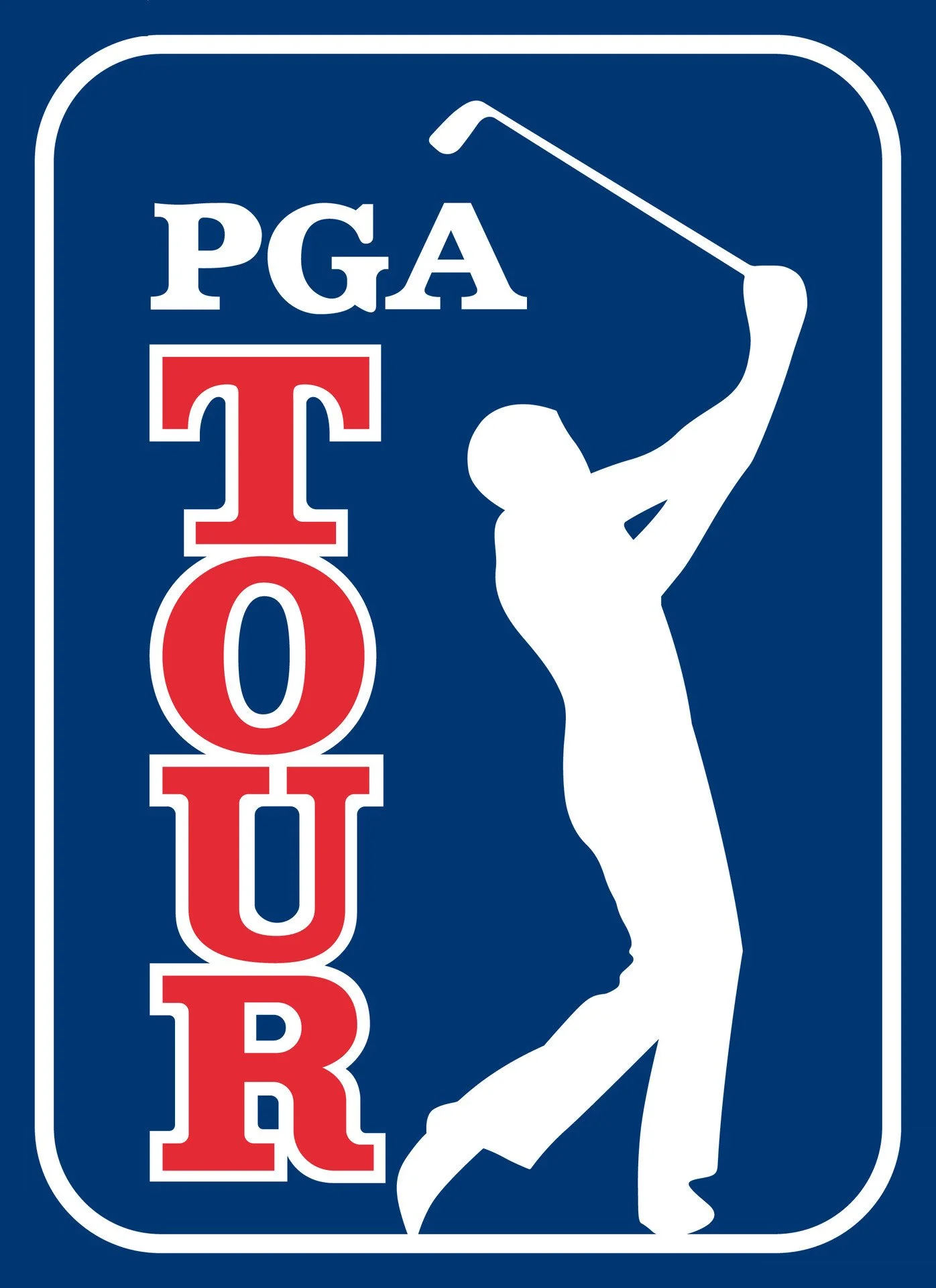 A stylized graphic of an older man with white hair and a golf club, and the word "TURF" spelled vertically, with the letters "PGA" at the top.