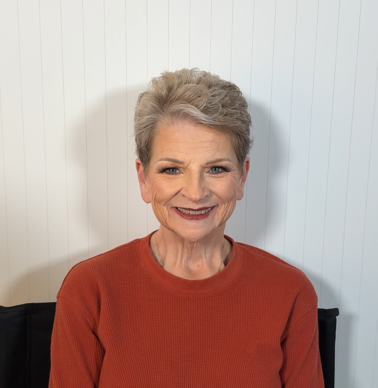 Full glam makeup on mother of the bride who has mature skin and is fair-light skinned by Kenya Beats Makeup Artistry in Winston-Salem, NC.