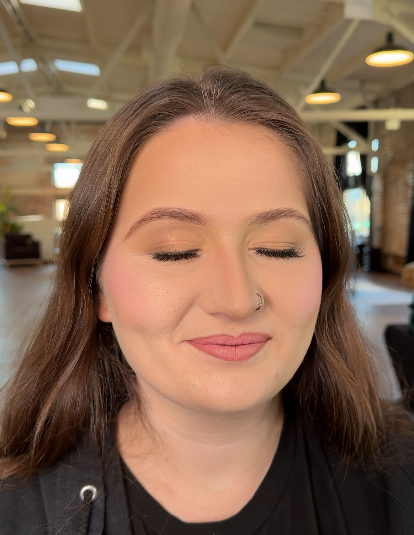 Soft glam, natural glam, for family holiday portraits. Makeup done at Magnolia Content Studio in Greensboro, NC.