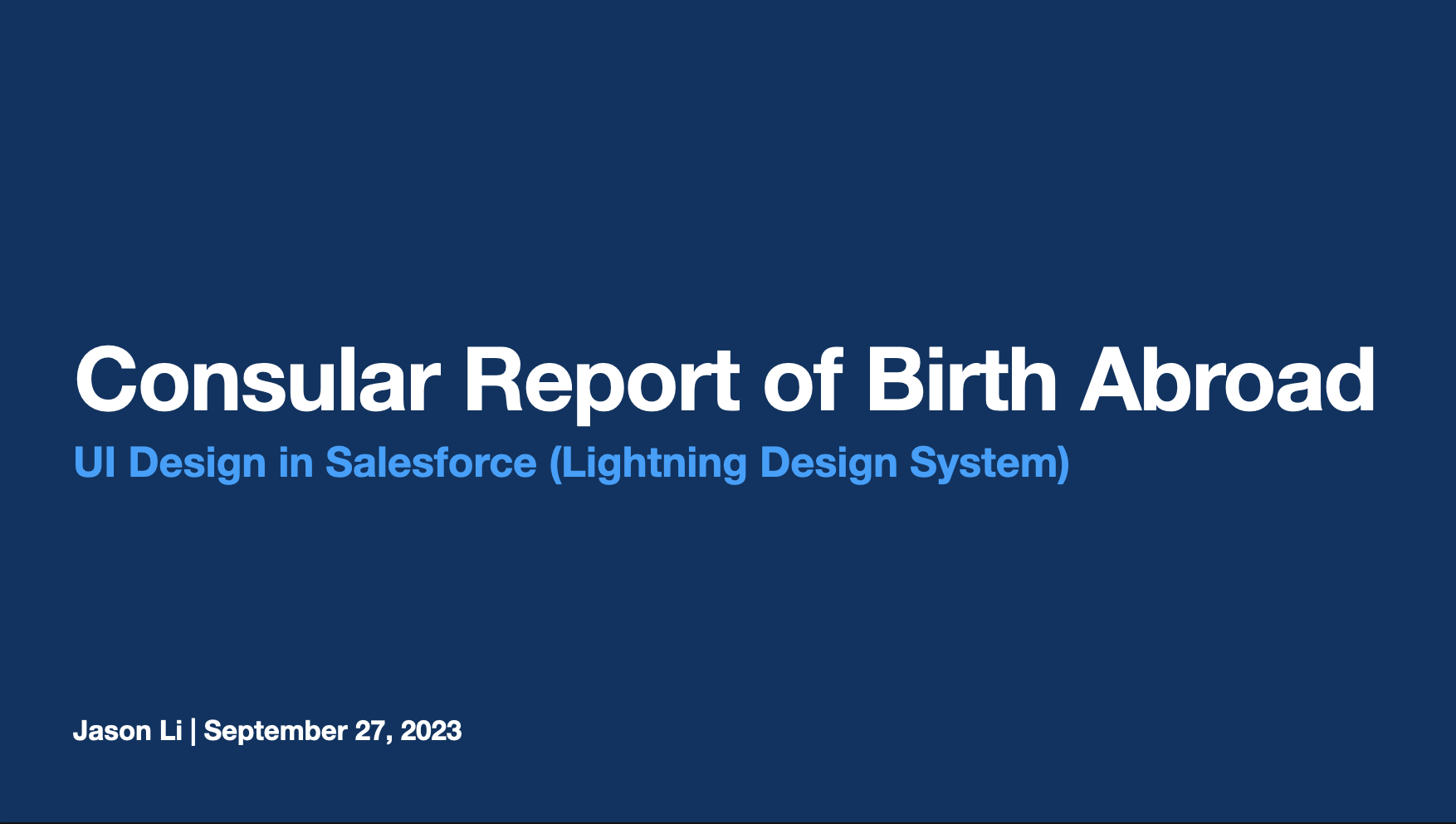 UI Design in Salesforce (Lightning Design System)