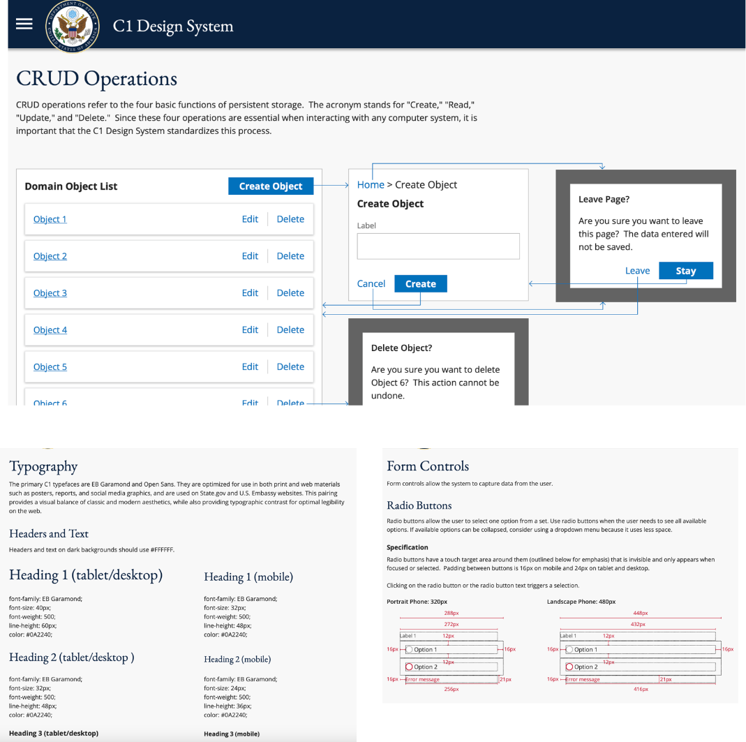 design system and component library screenshot