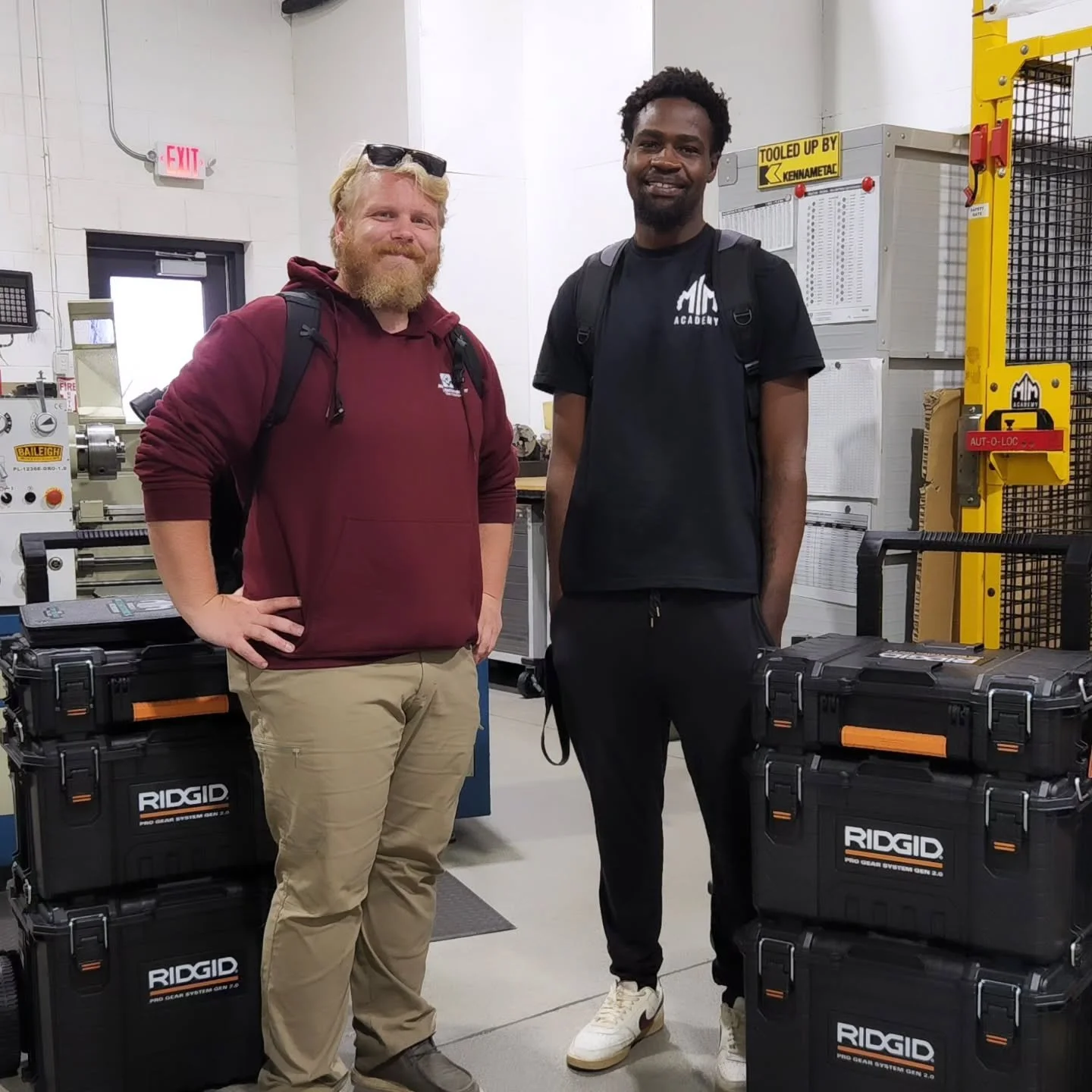 Say HELLO to Cohort 9! 🤘

Brad (left) and D'Anthony (right) are here to build a robust career foundation.

Let's hear it for manufacturing!
Let's hear it for luck!
Let's hear it for our FUTURE! 🇺🇸

#america #workforce #manufacturing #reshoring #de