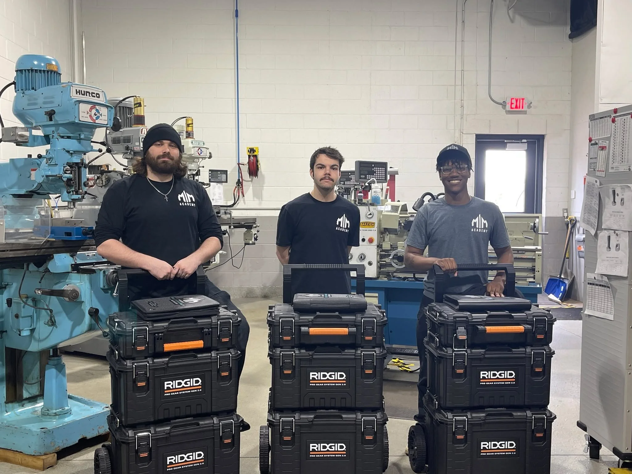 Cohort 12 is officially underway, and the energy is already electric!

From left to right: Zach, Hunter, and Larry are self-paid, motivated, and ready to dive headfirst into the world of mechatronics. 

These guys showed up ready to invest in themsel