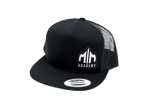Black 5 Panel Mach 1 Hat Flat Bill