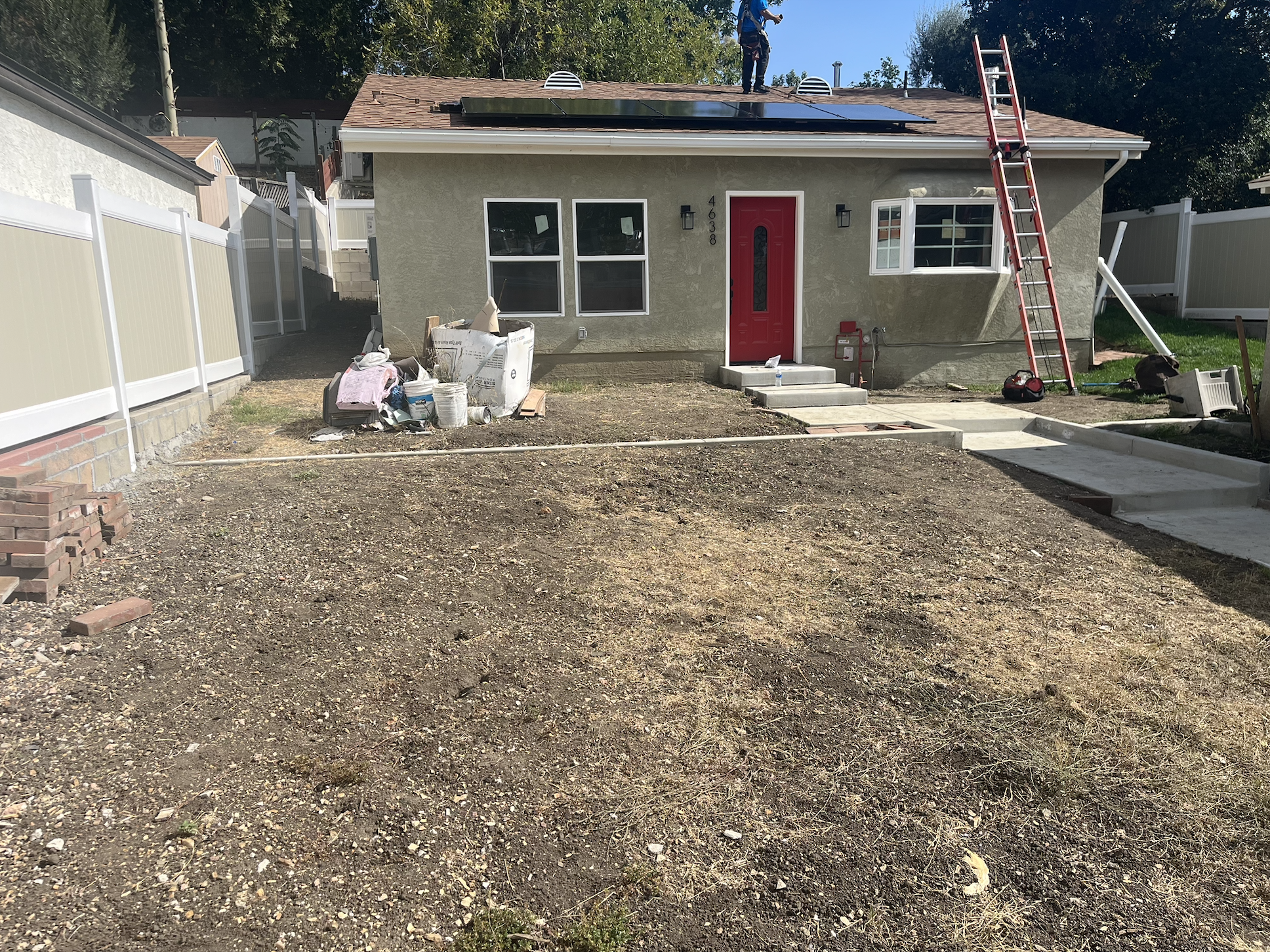 Landscaping before