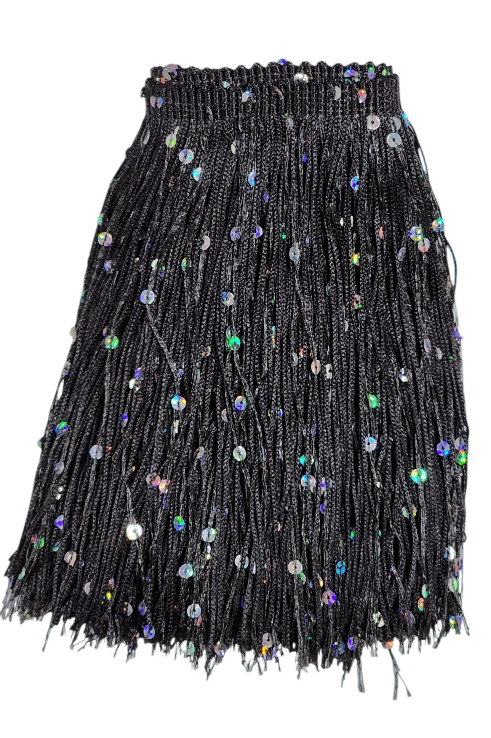 4" Black Sequin