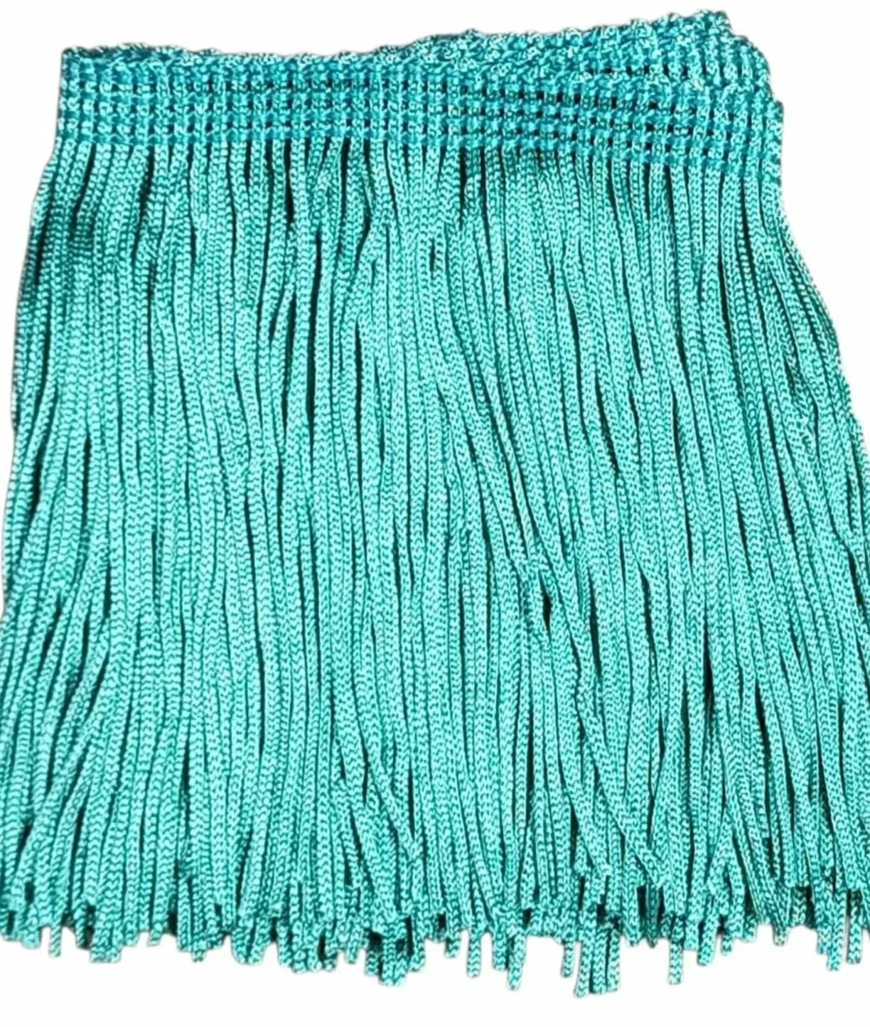 Jade Green Fringe Trim: 4-Inch Wide, Sold by the Yard