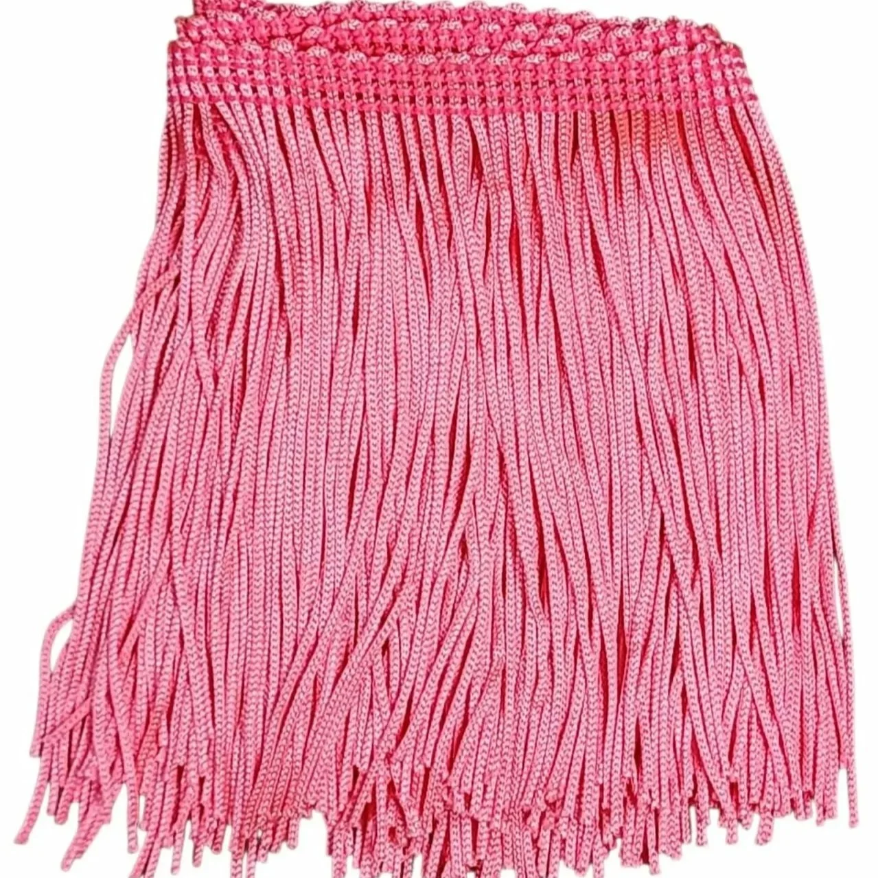 Fluorescent Peach Fringe Trim: 4-Inch Wide, Sold by the Yard