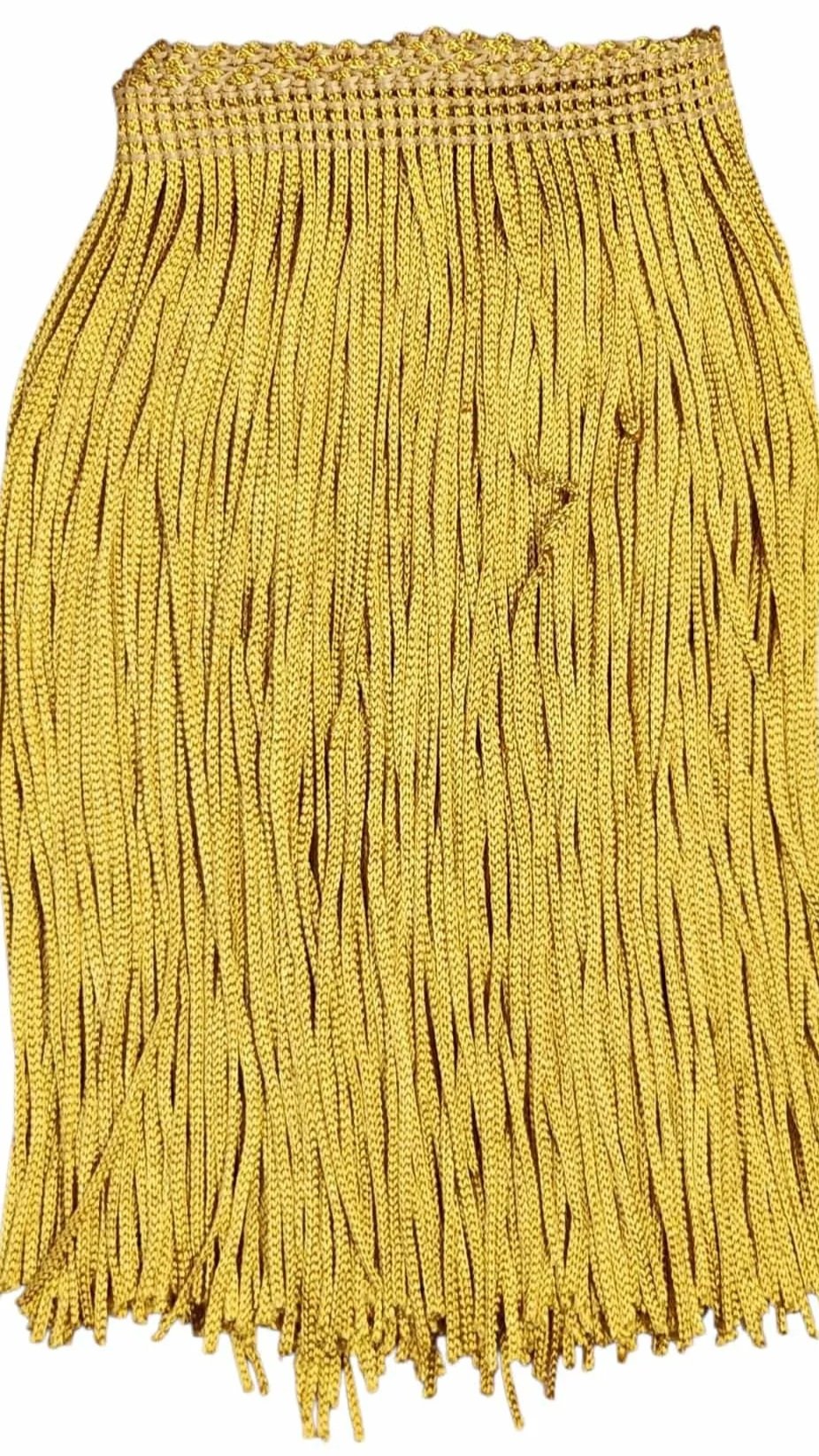 24K Gold Fringe Trim: 6-Inch Wide, Sold by the Yard