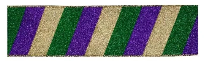 Mardi Gras Diagonal Stripes Wired Taffeta Ribbon (2).jpg