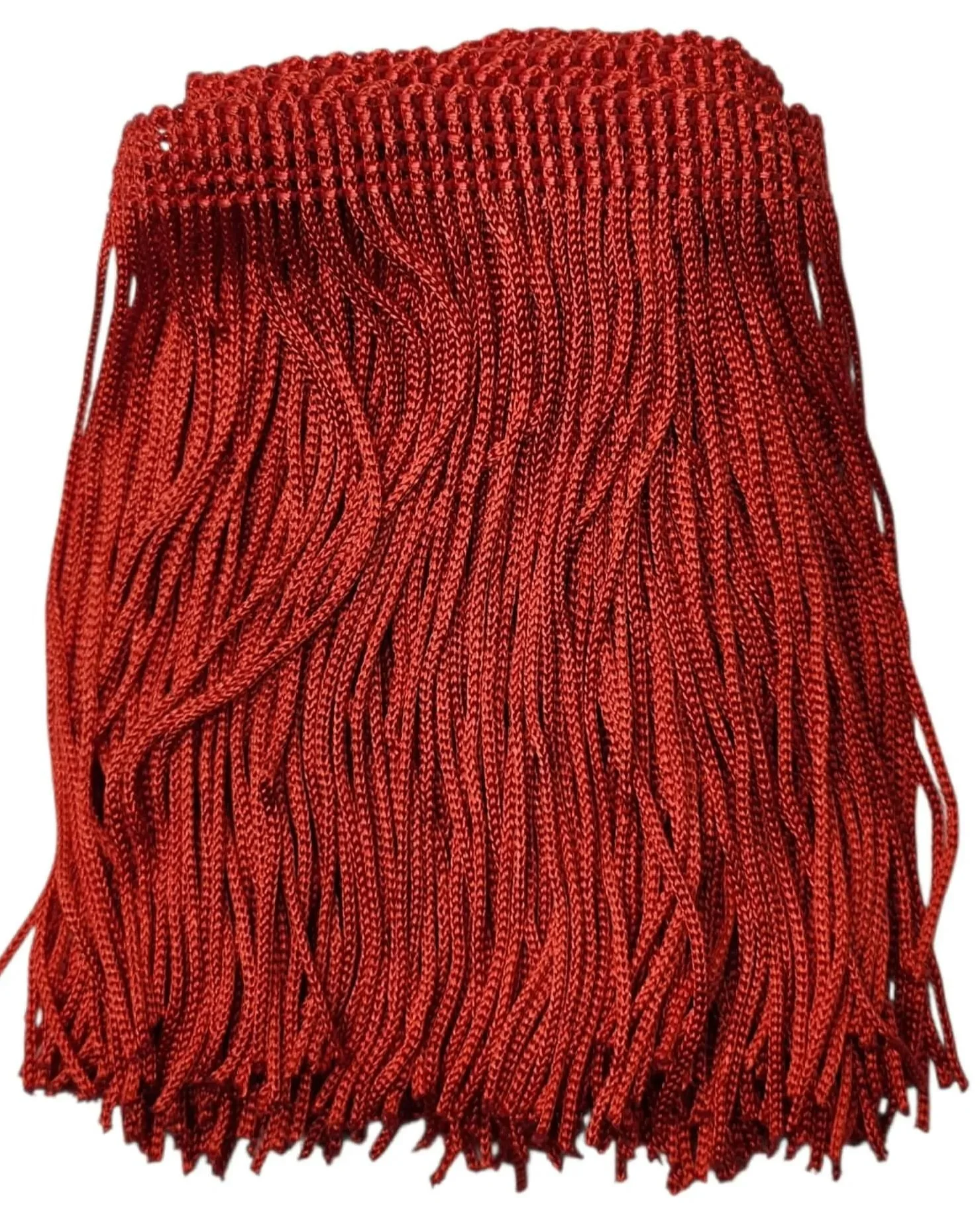 Red Fringe Trim: 4-Inch Wide, Sold by the Yard