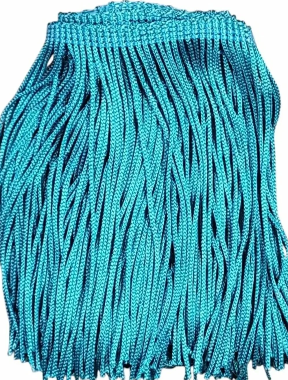 Jade Blue Fringe Trim: 4-Inch Wide, Sold by the Yard