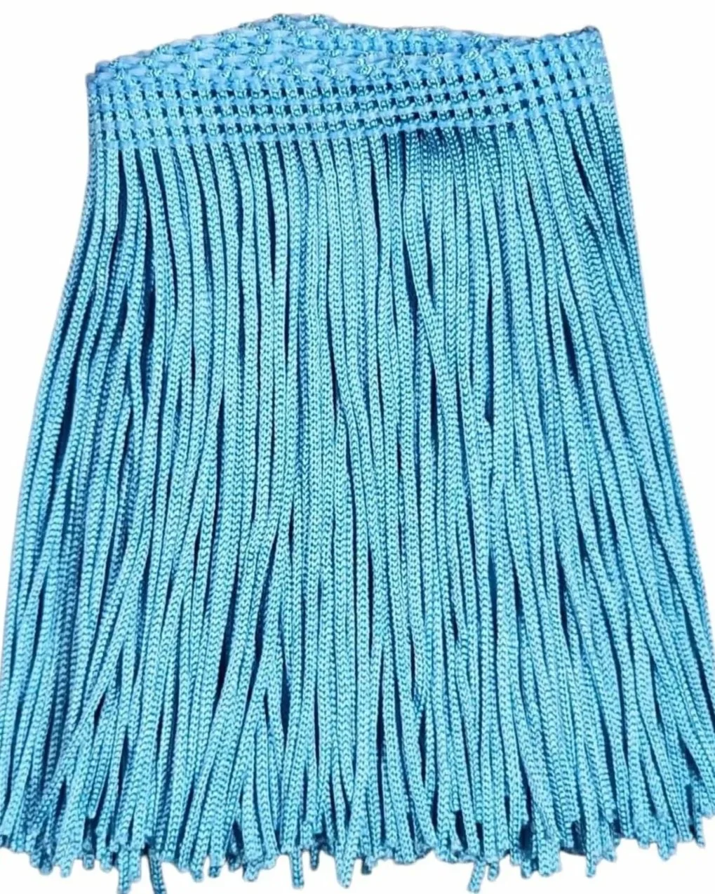 Light Blue Fringe Trim: 4-Inch Wide, Sold by the Yard