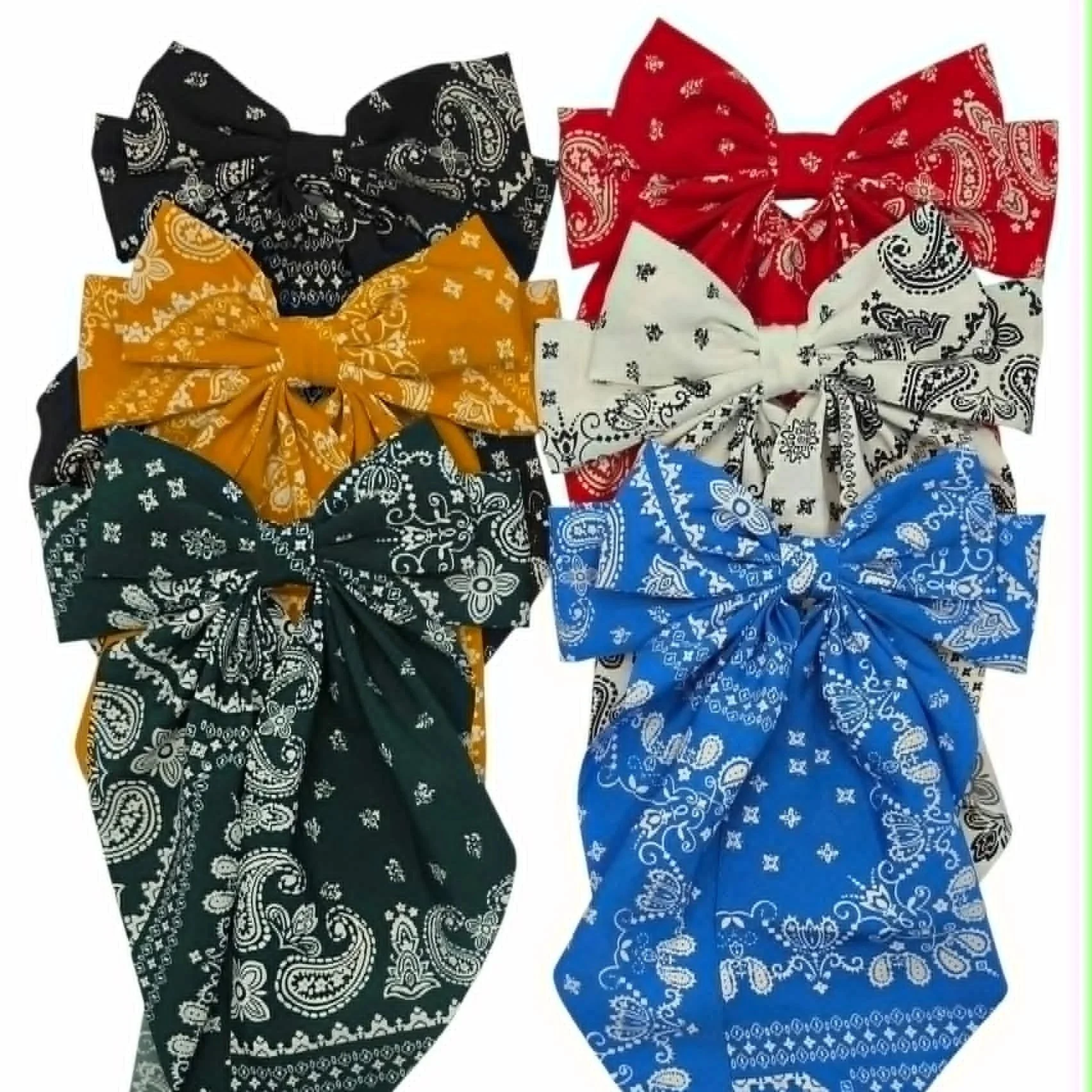 Retro Paisley Bows