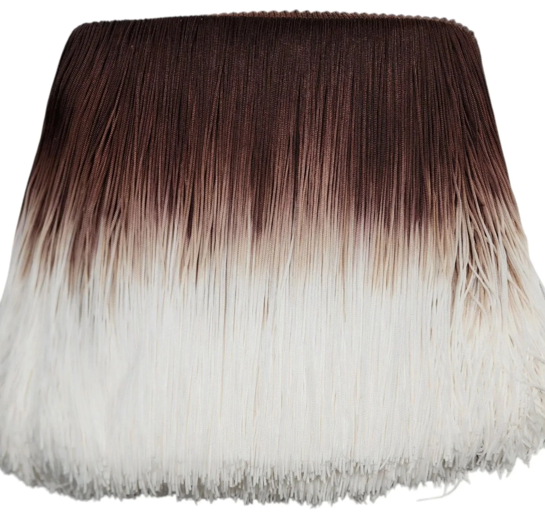 Chocolate & White Ombre Fringe