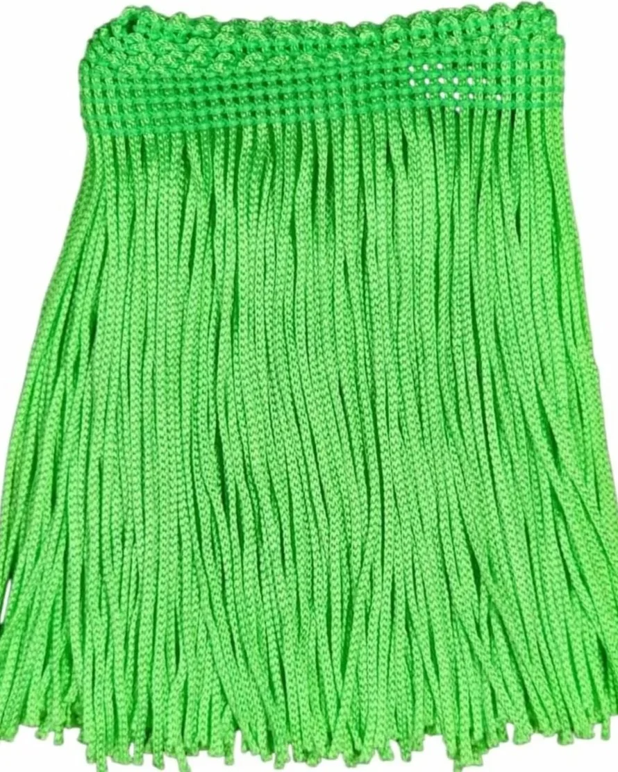 Lime Green Fringe Trim: 4-Inch Wide, Sold by the Yard