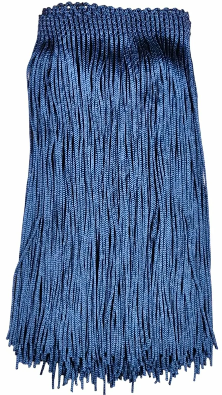 Denim Blue Fringe Trim: 6-Inch Wide, Sold by the Yard